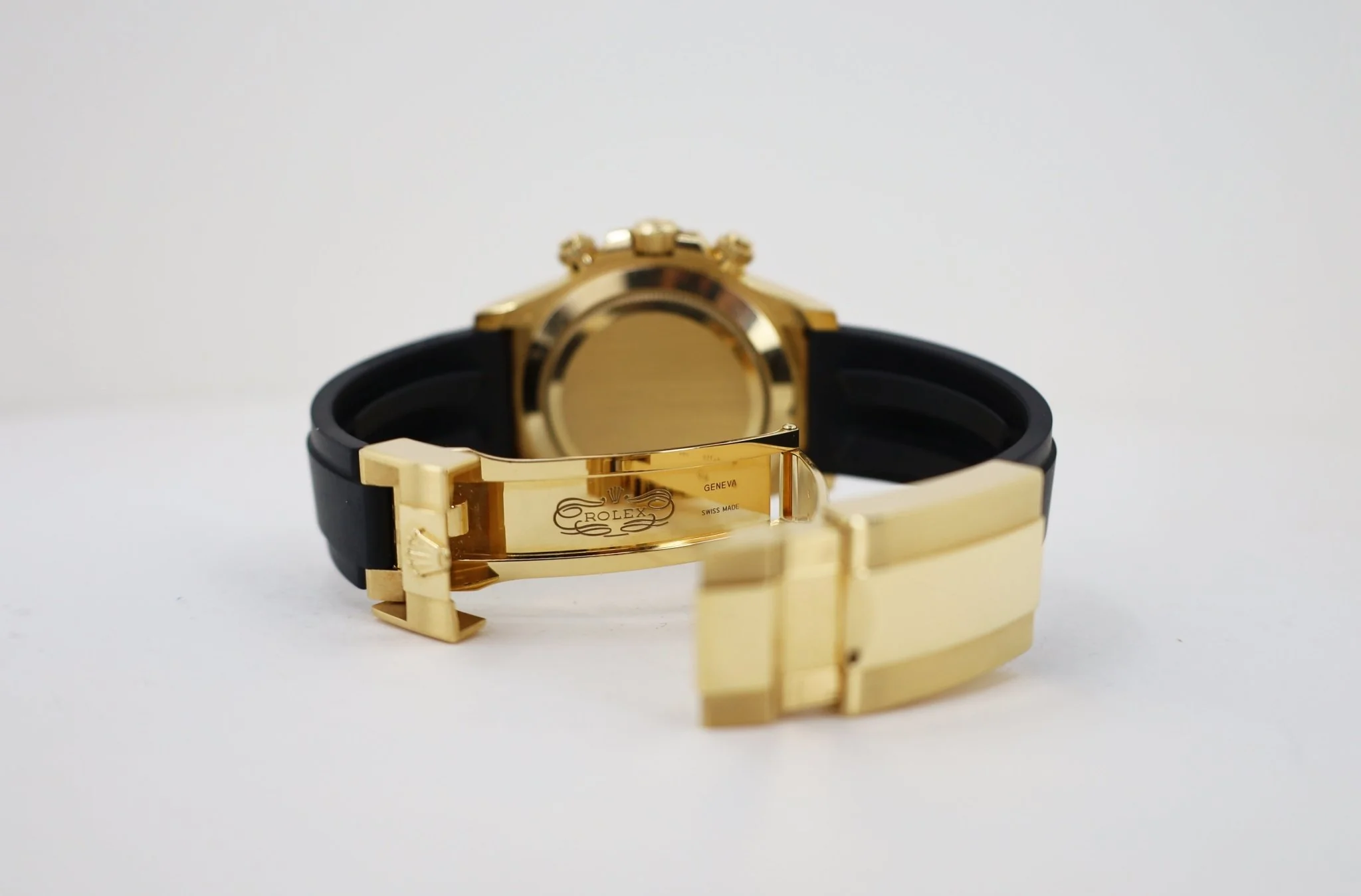 Rolex Daytona Yellow Gold White Index Dial Ceramic Bezel Oysterflex Rubber Bracelet 116518LN - Image 8
