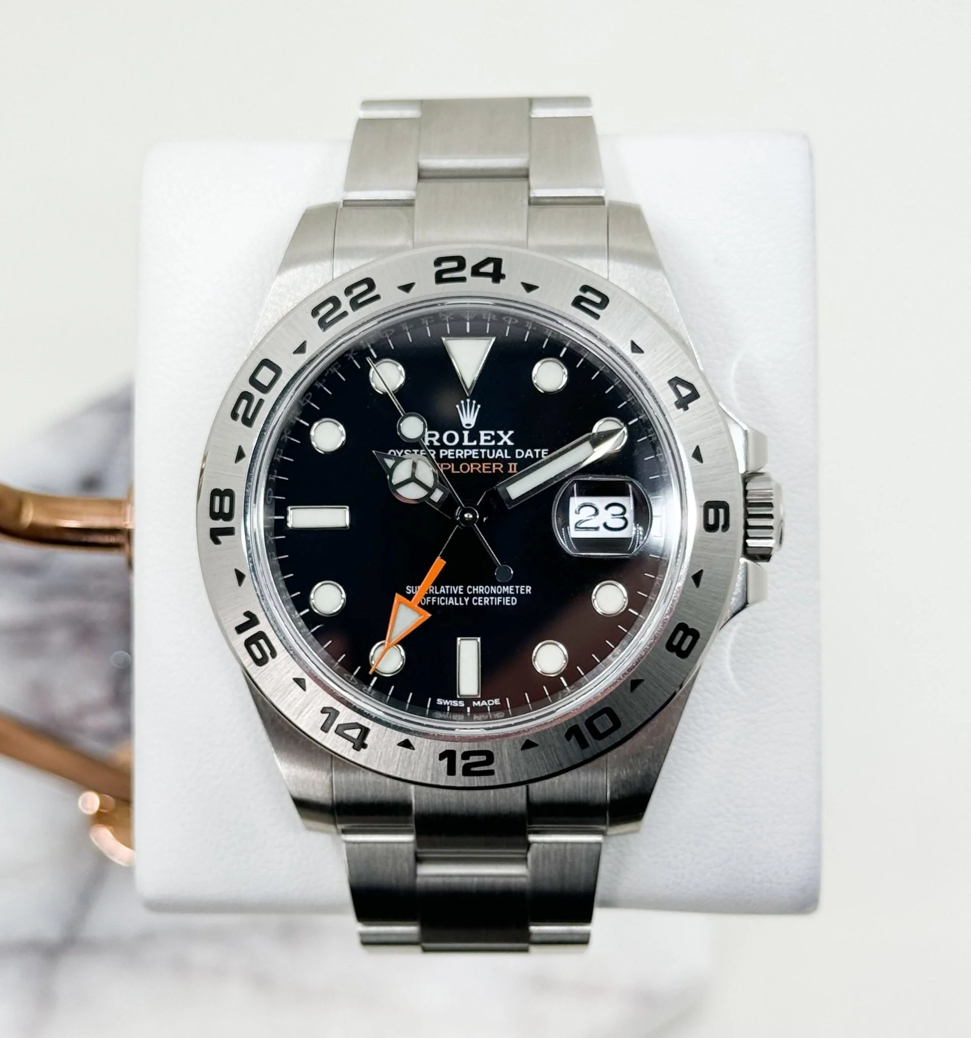 Rolex Explorer II "Steve McQueen" GMT Stainless Steel Black Dial 42mm Oyster Bracelet 216570 - Image 2