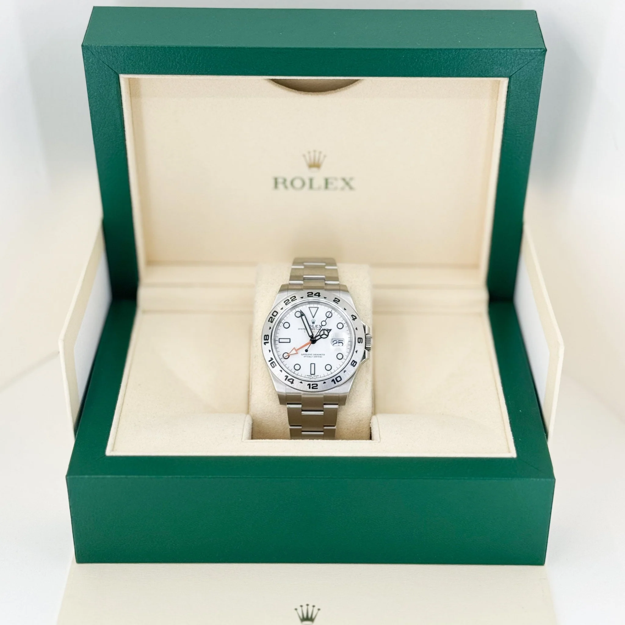Rolex Explorer II "Steve McQueen" GMT Stainless Steel White Dial 42mm Oyster Bracelet 216570 - Image 3