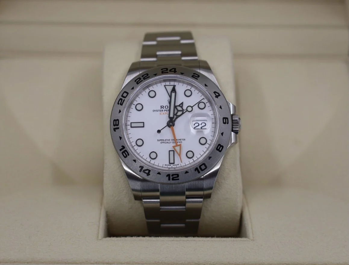 Rolex Explorer II "Steve McQueen" GMT Stainless Steel White Dial 42mm Oyster Bracelet 216570 - Image 4
