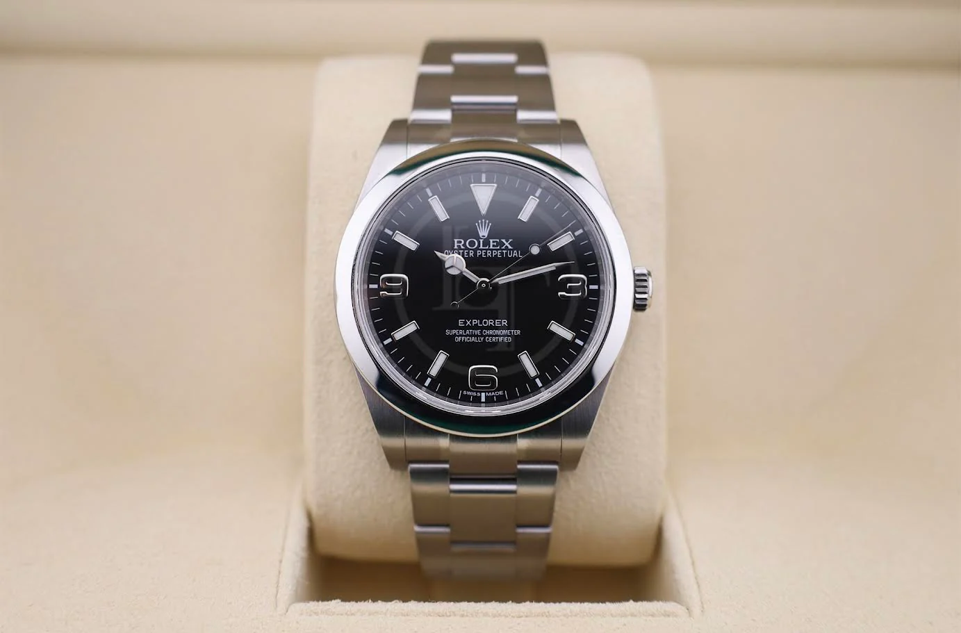 Rolex Explorer Stainless Steel Black Arabic Index 39mm Lume Dial Oyster Bracelet - 214270 - Image 3