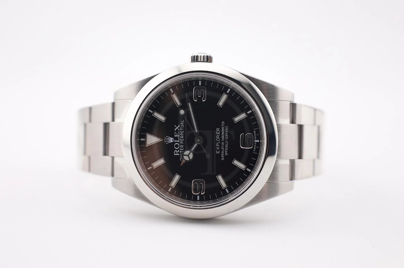 Rolex Explorer Stainless Steel Black Arabic Index 39mm Lume Dial Oyster Bracelet - 214270 - Image 5