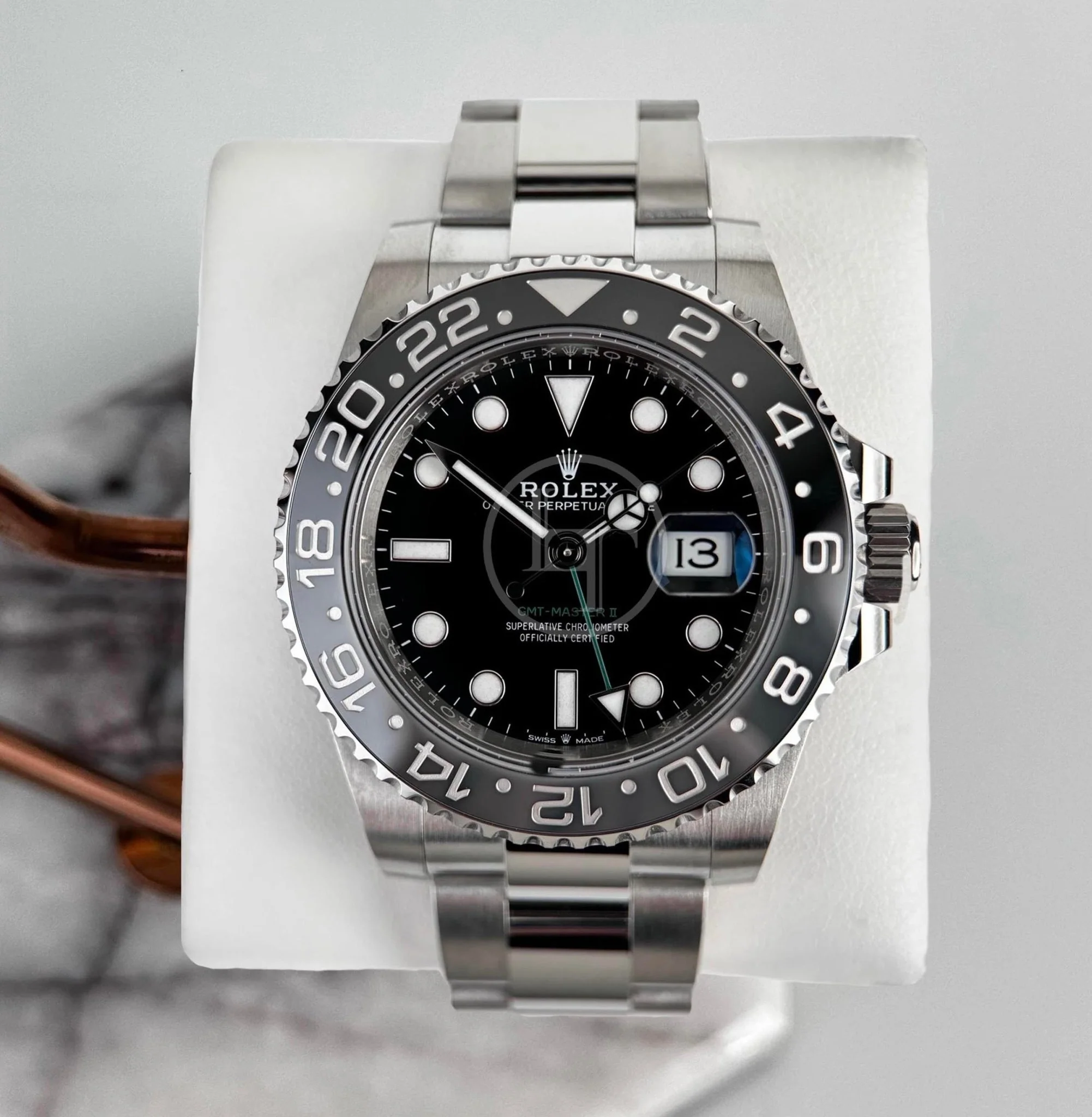 Rolex GMT-Master II 40mm Black Dial Cerachrom Bezel Oyster Bracelet - 126710GRNR - Image 2