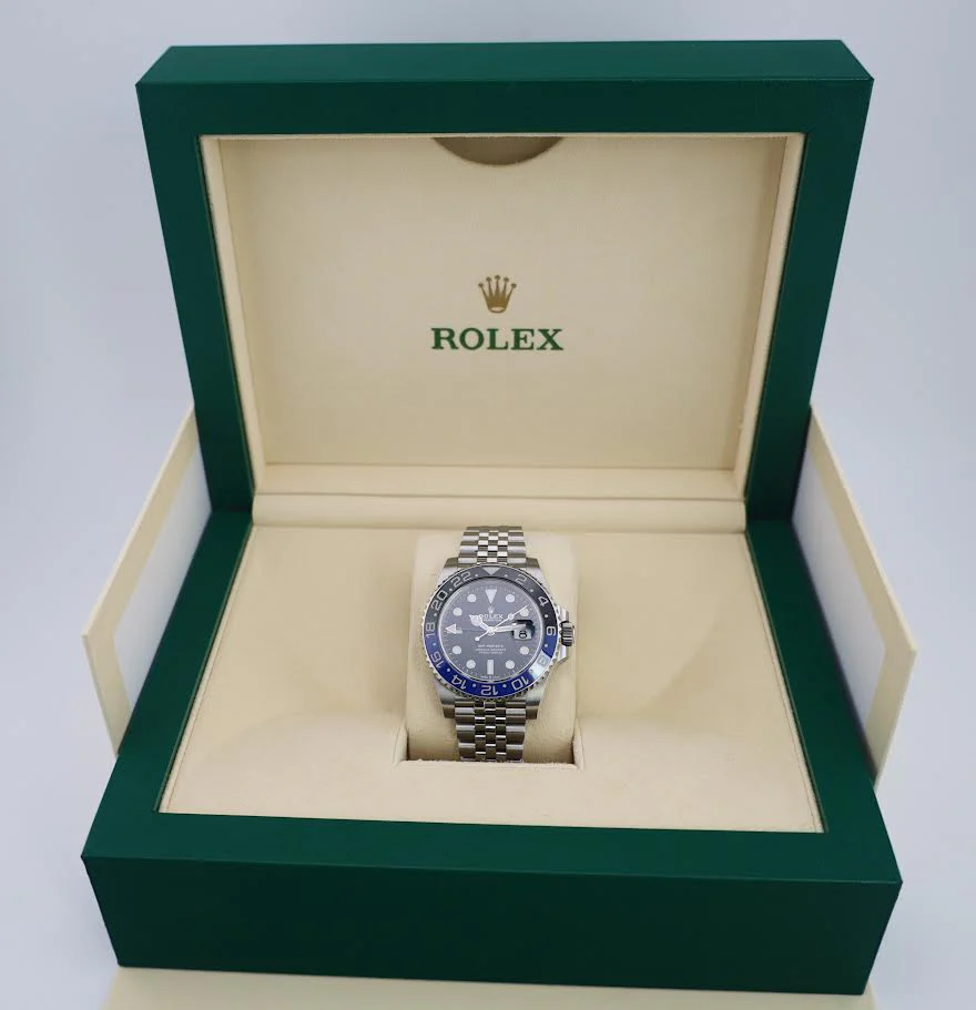 Rolex GMT Master II “Batgirl” Steel Black Dial Blue/Black Ceramic Bezel Jubilee Bracelet 126710BLNR - Image 4