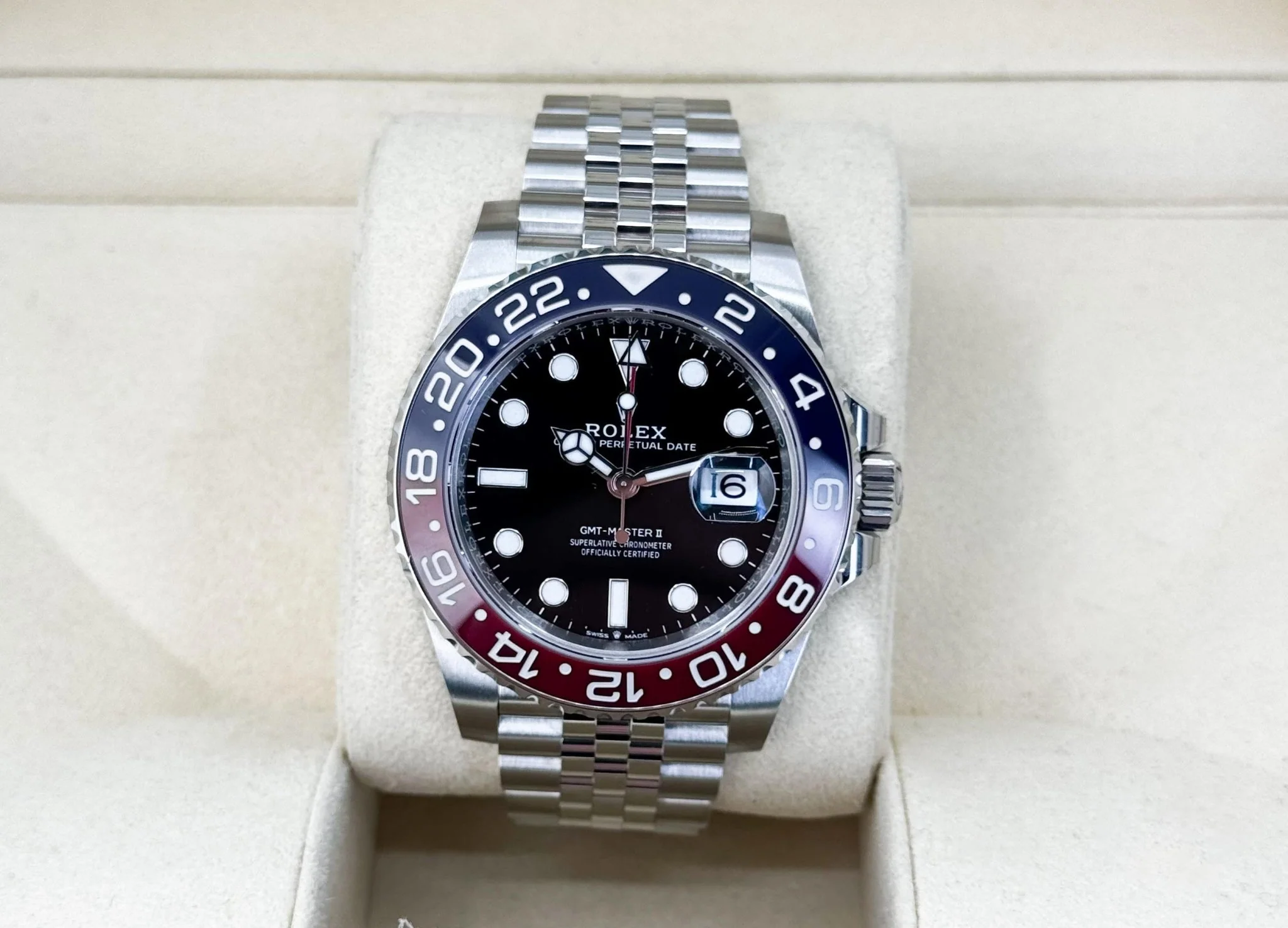 Rolex GMT Master II “Pepsi” Steel Black Dial Red/Blue Ceramic Bezel Jubilee Bracelet 126710BLRO - Image 3