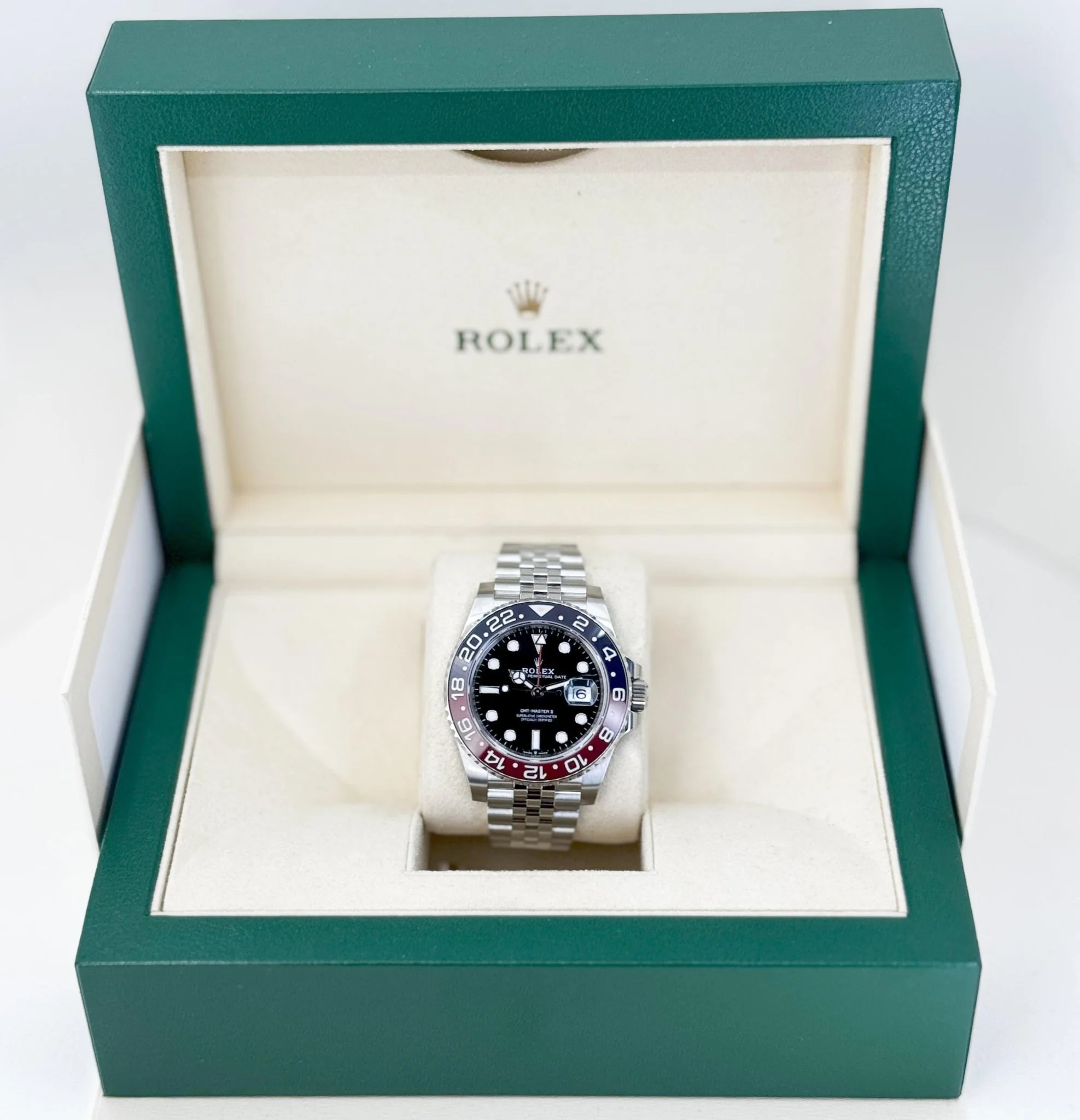 Rolex GMT Master II “Pepsi” Steel Black Dial Red/Blue Ceramic Bezel Jubilee Bracelet 126710BLRO - Image 4