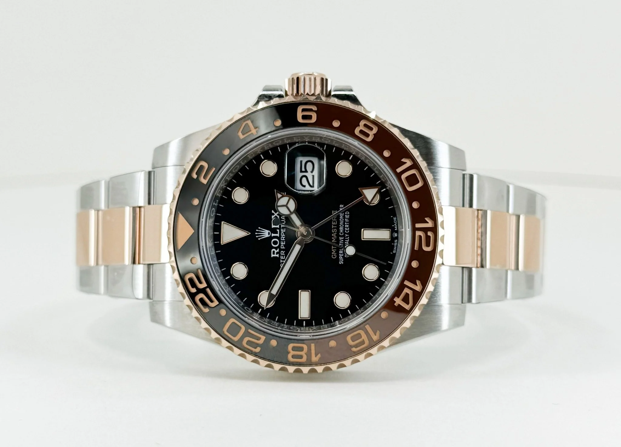 Rolex GMT Master II Root Beer Rose Gold/Steel Black Dial Black/Brown Ceramic Bezel 126711CHNR - Image 5