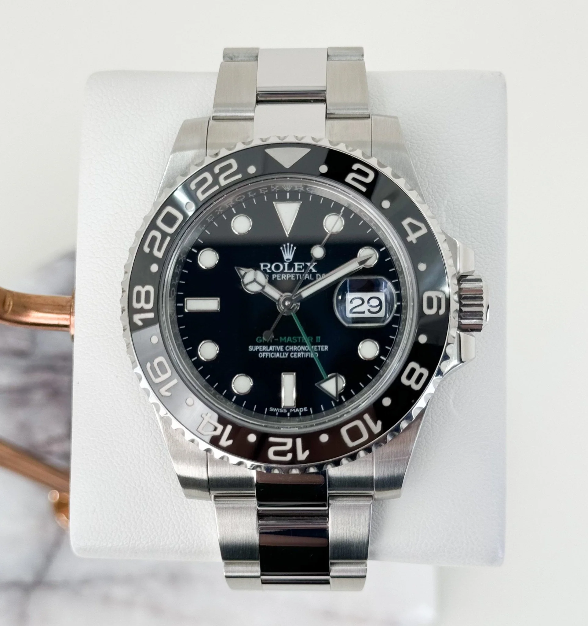 Rolex GMT Master II Stainless Steel Black Dial Ceramic Bezel Oyster Bracelet 116710LN - Image 2