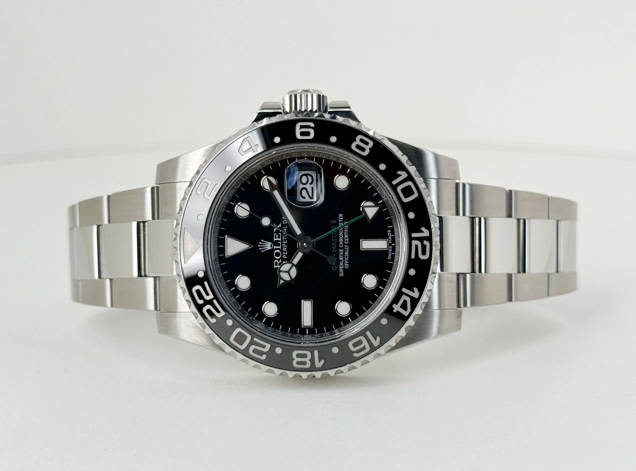 Rolex GMT Master II Stainless Steel Black Dial Ceramic Bezel Oyster Bracelet 116710LN - Image 5