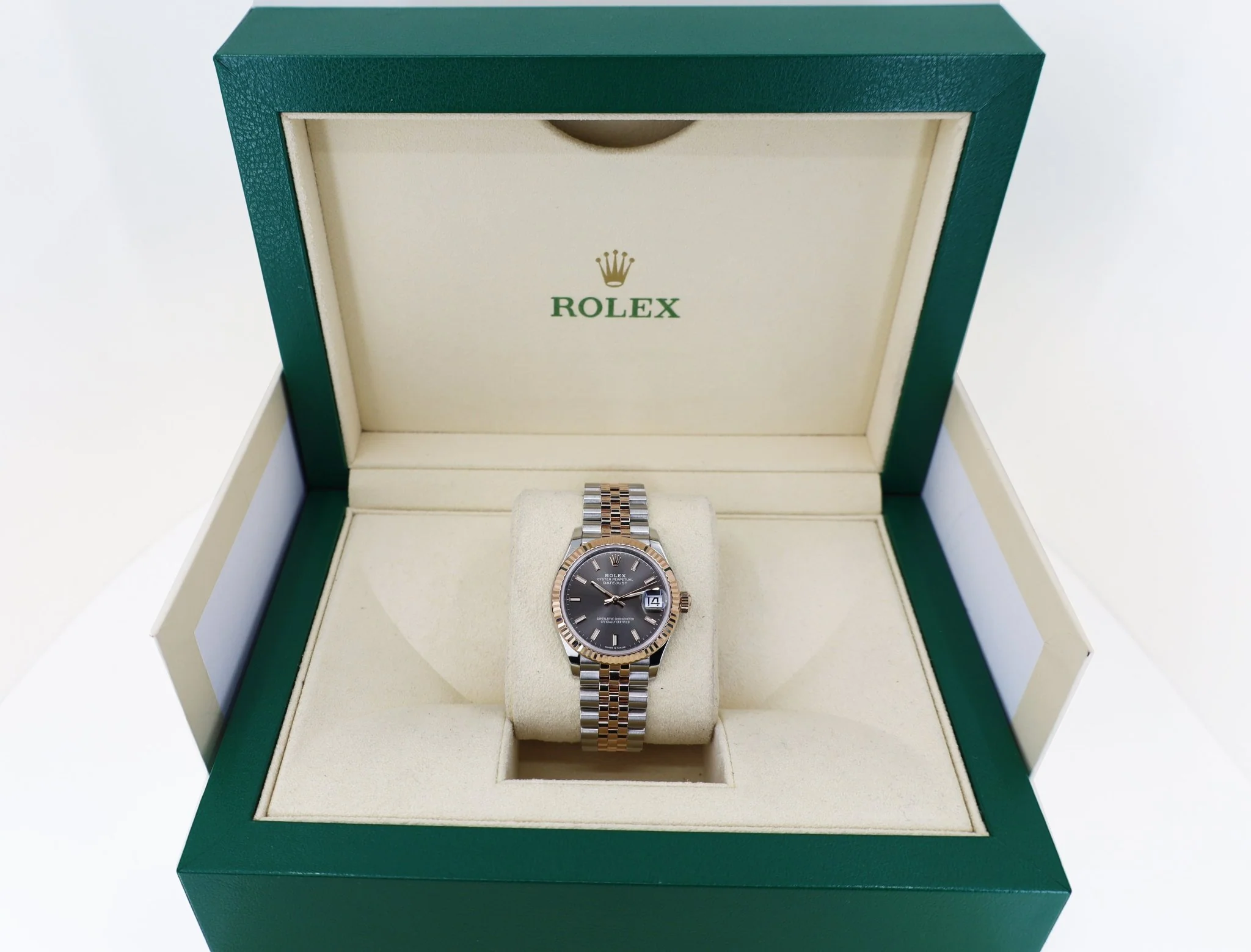 Rolex Lady-Datejust 31 Rose Gold/Steel Rhodium Index Dial & Fluted Bezel Jubilee Bracelet 278271 - Image 3