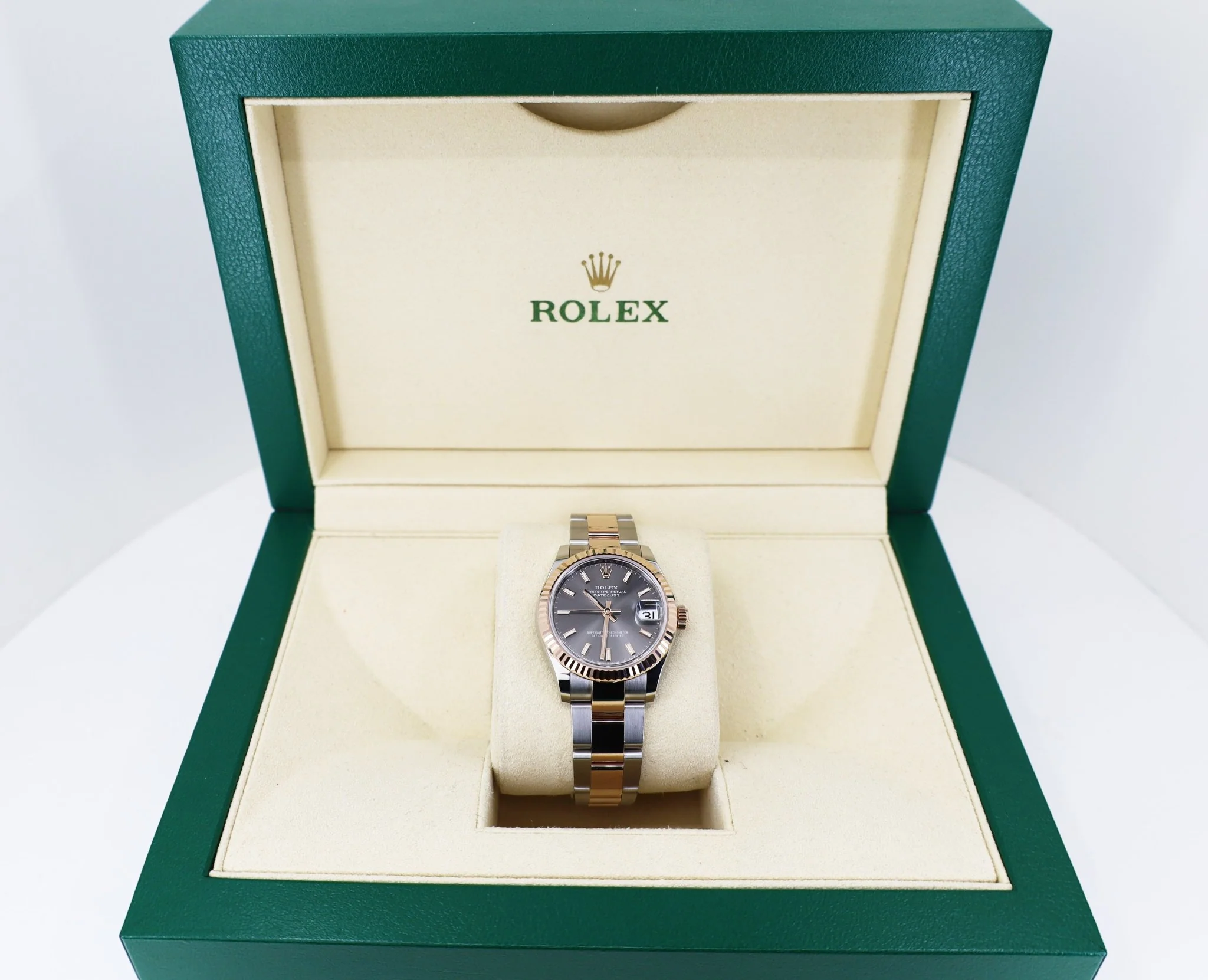 Rolex Lady-Datejust 31 Rose Gold/Steel Rhodium Index Dial & Fluted Bezel Oyster Bracelet 278271 - Image 3