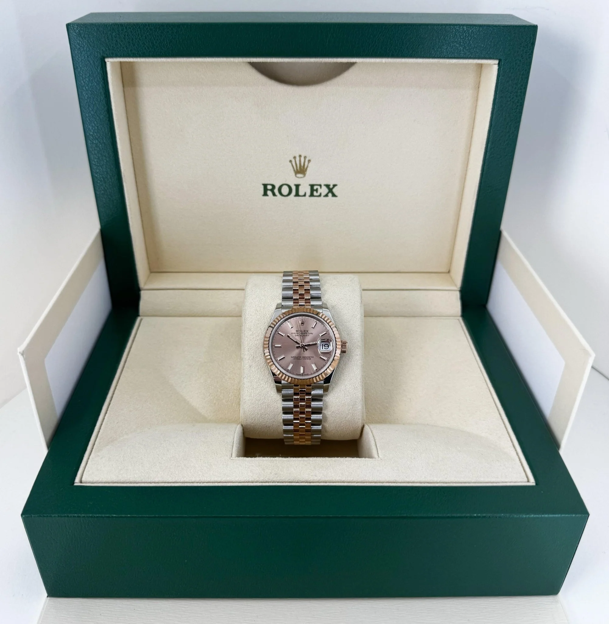 Rolex Lady-Datejust 31 Rose Gold/Steel Rose Index Dial & Fluted Bezel Jubilee Bracelet 278271 - Image 4