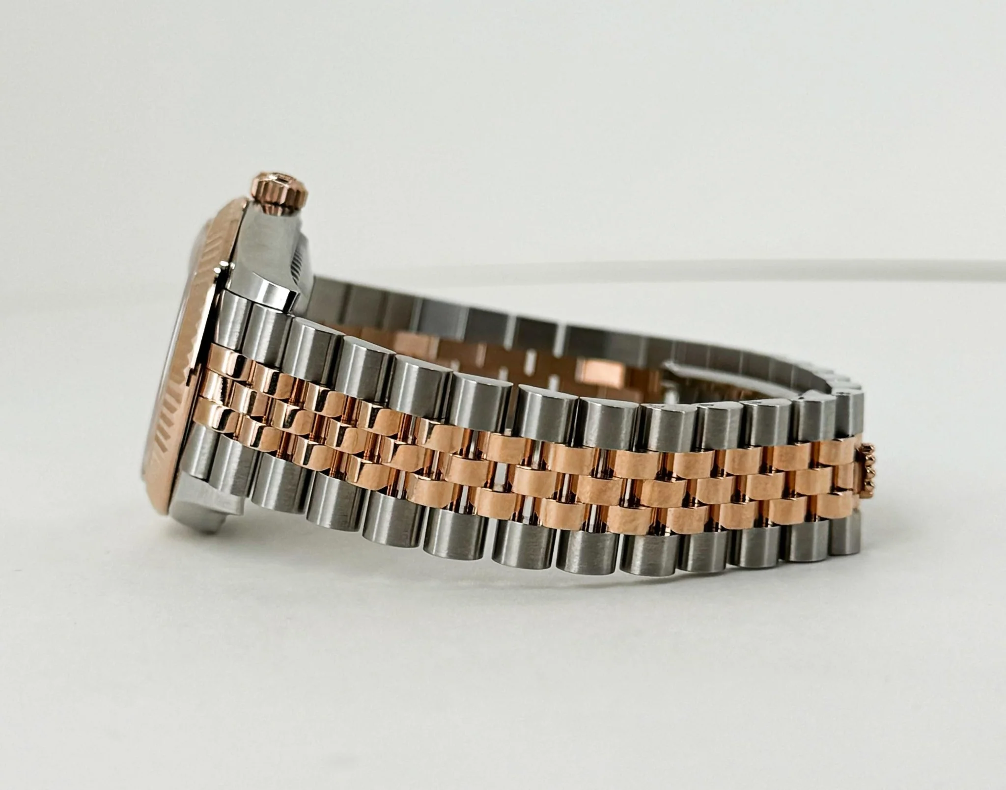 Rolex Lady-Datejust 31 Rose Gold/Steel Rose Index Dial & Fluted Bezel Jubilee Bracelet 278271 - Image 7