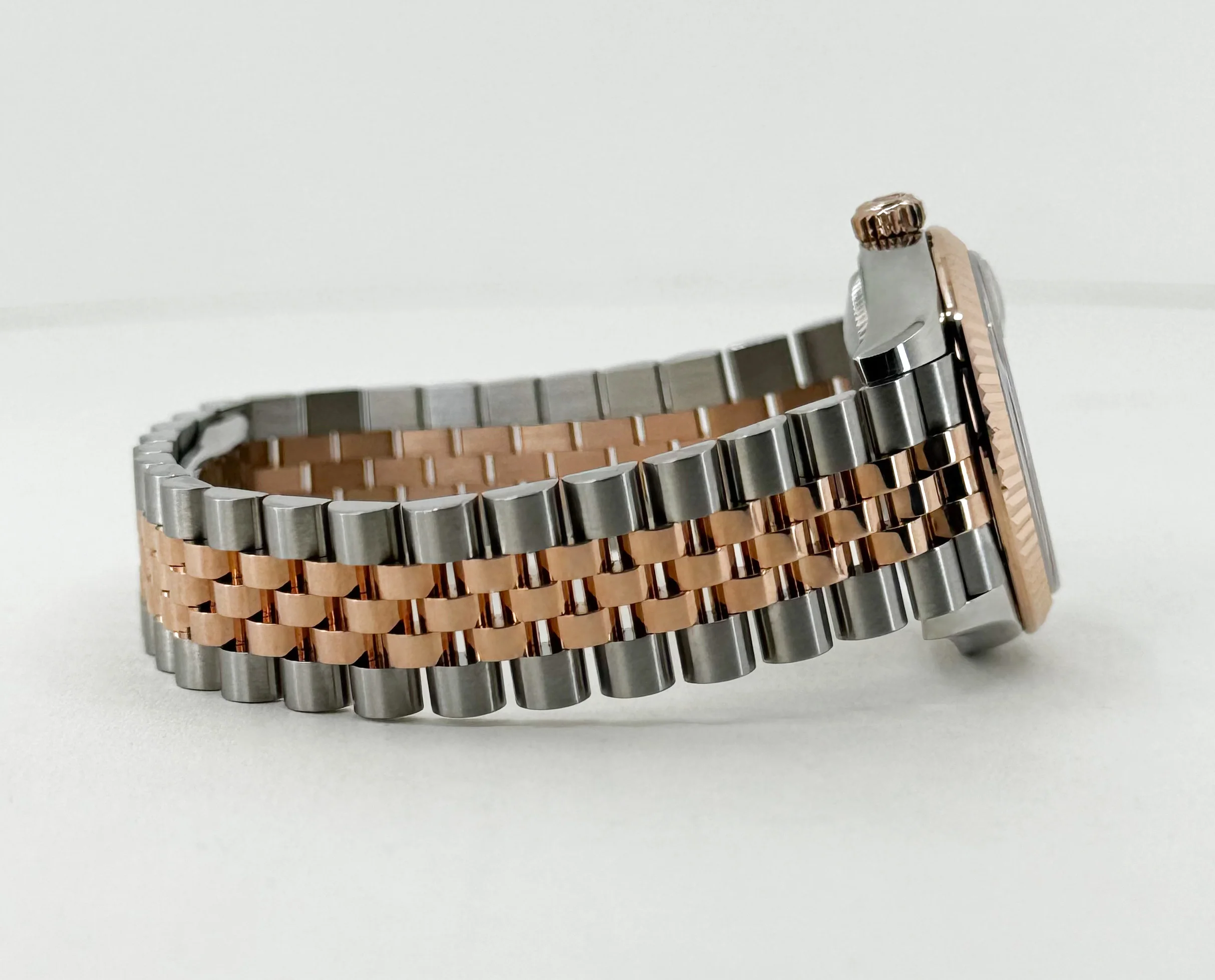 Rolex Lady-Datejust 31 Rose Gold/Steel White Roman Dial & Fluted Bezel Jubilee Bracelet 278271 - Image 5