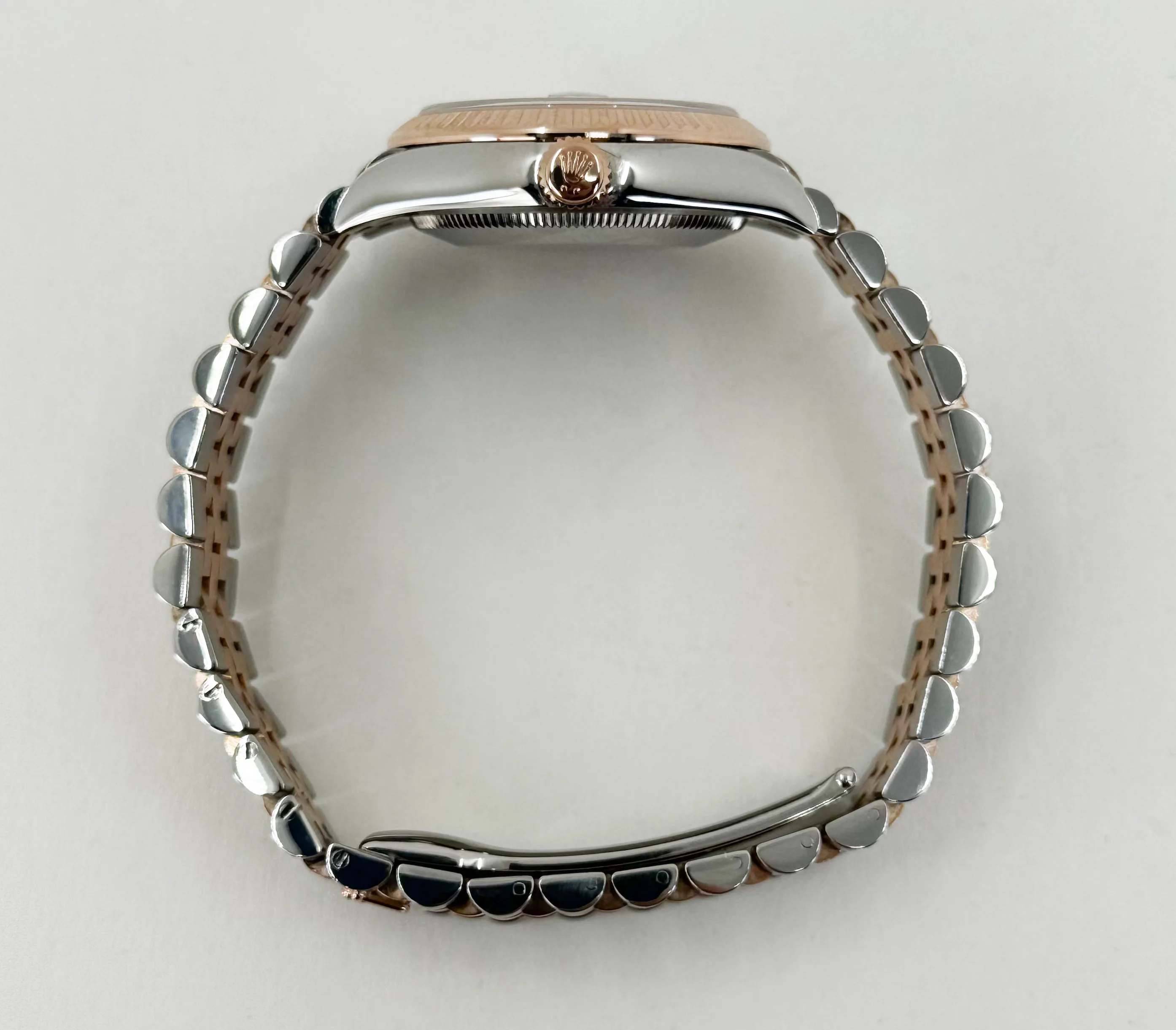 Rolex Lady-Datejust 31 Rose Gold/Steel White Roman Dial & Fluted Bezel Jubilee Bracelet 278271 - Image 7
