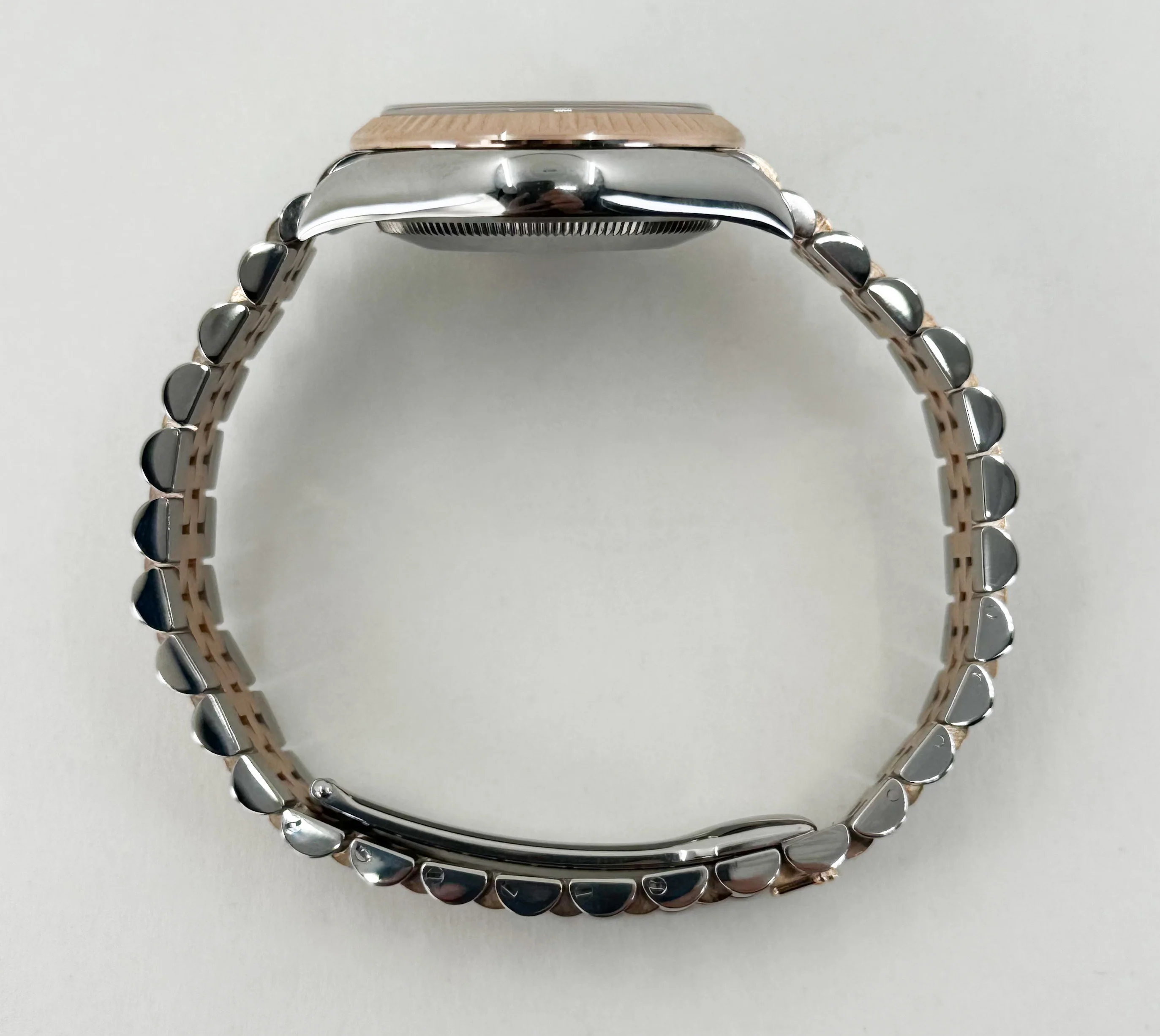 Rolex Lady-Datejust 31 Rose Gold/Steel White Roman Dial & Fluted Bezel Jubilee Bracelet 278271 - Image 8