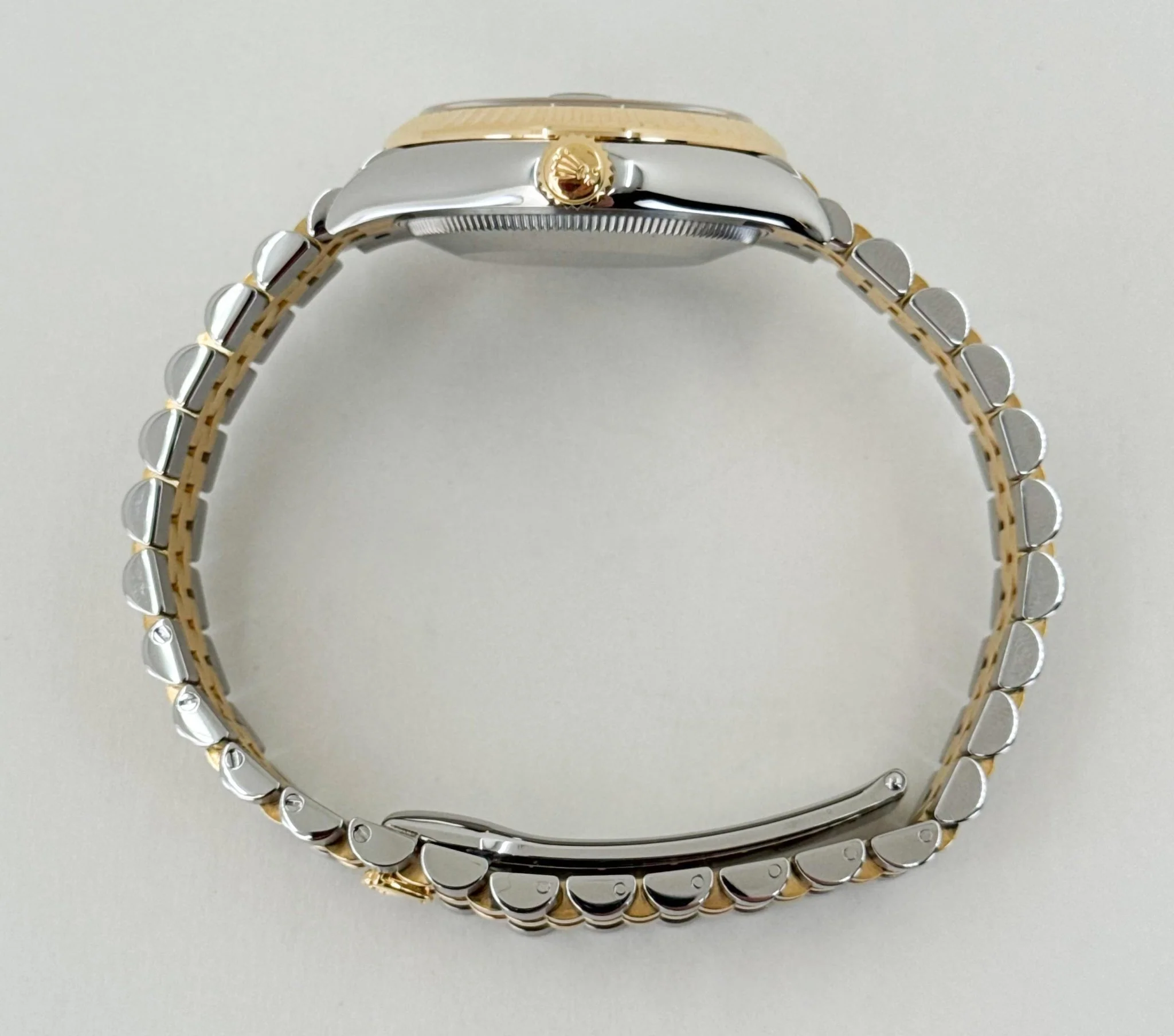 Rolex Lady-Datejust 31 Yellow Gold/Steel Dark Grey Roman Diamond VI Dial & Fluted Bezel Jubilee Bracelet 278273 - Image 8