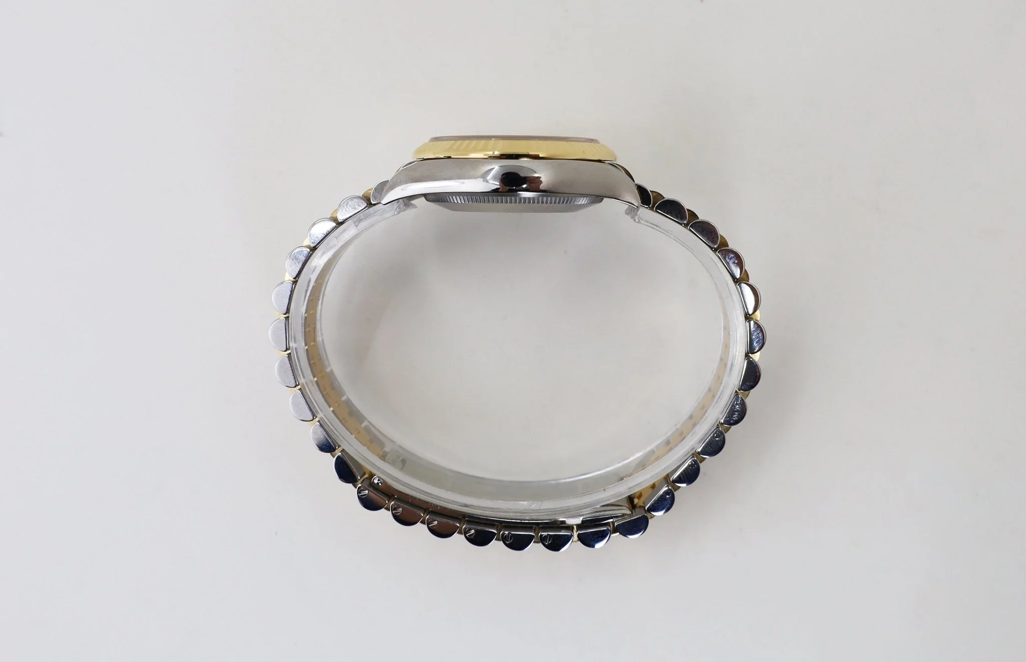 Rolex Lady-Datejust 31 Yellow Gold/Steel Olive Green Roman Diamond VI Dial & Fluted Bezel Jubilee Bracelet 278273 - Image 8