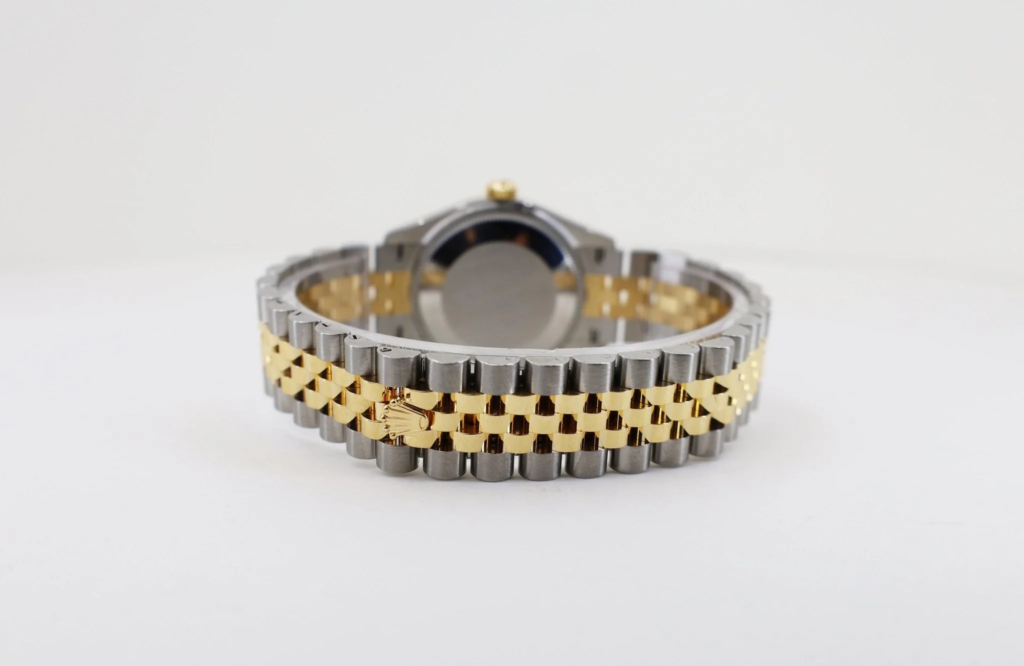 Rolex Lady-Datejust 31 Yellow Gold/Steel Olive Green Roman Diamond VI Dial & Fluted Bezel Jubilee Bracelet 278273 - Image 9