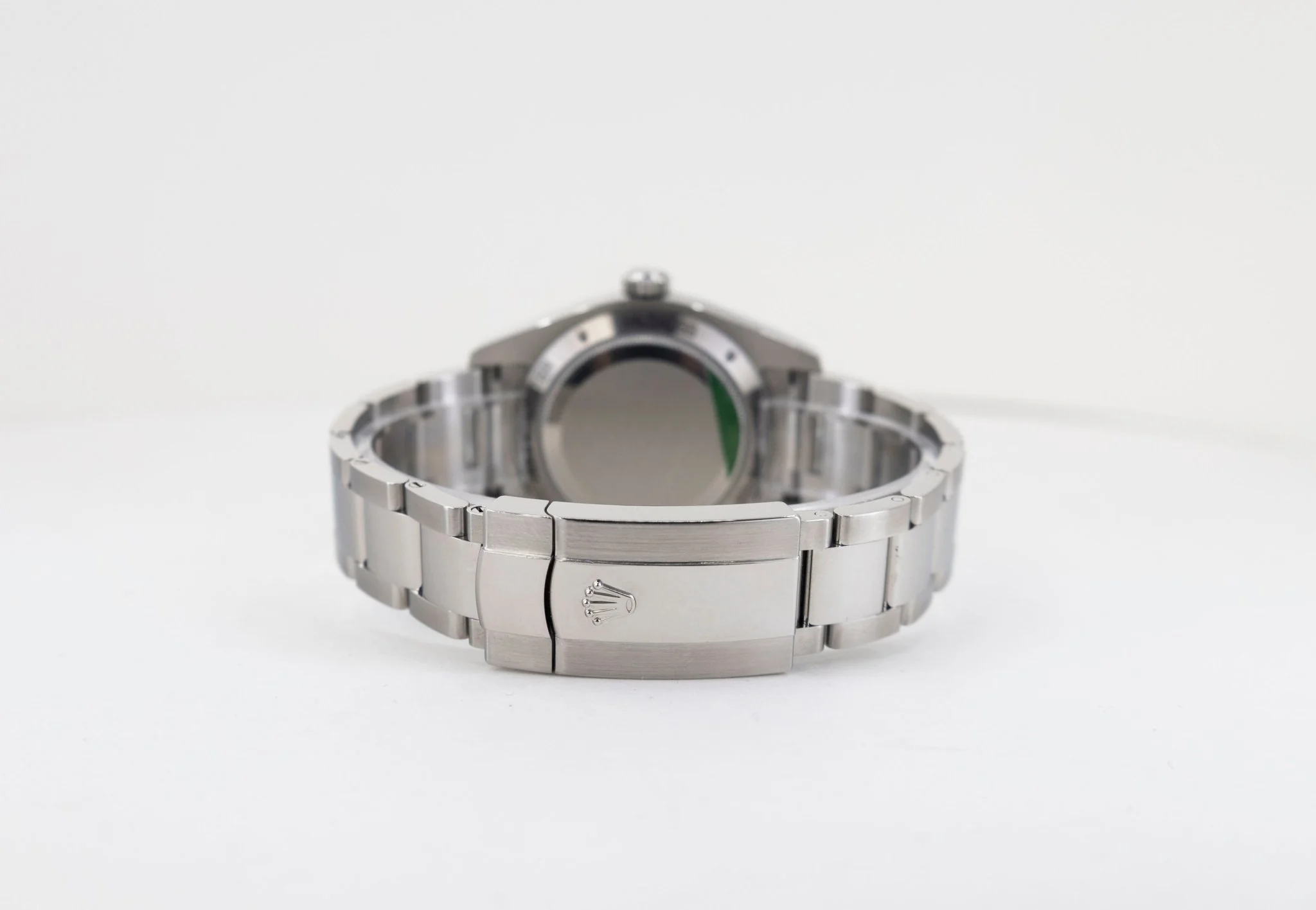 Rolex Milgauss Green Crystal Stainless Steel Black Dial Smooth Bezel Oyster Bracelet 116400GV - Image 10