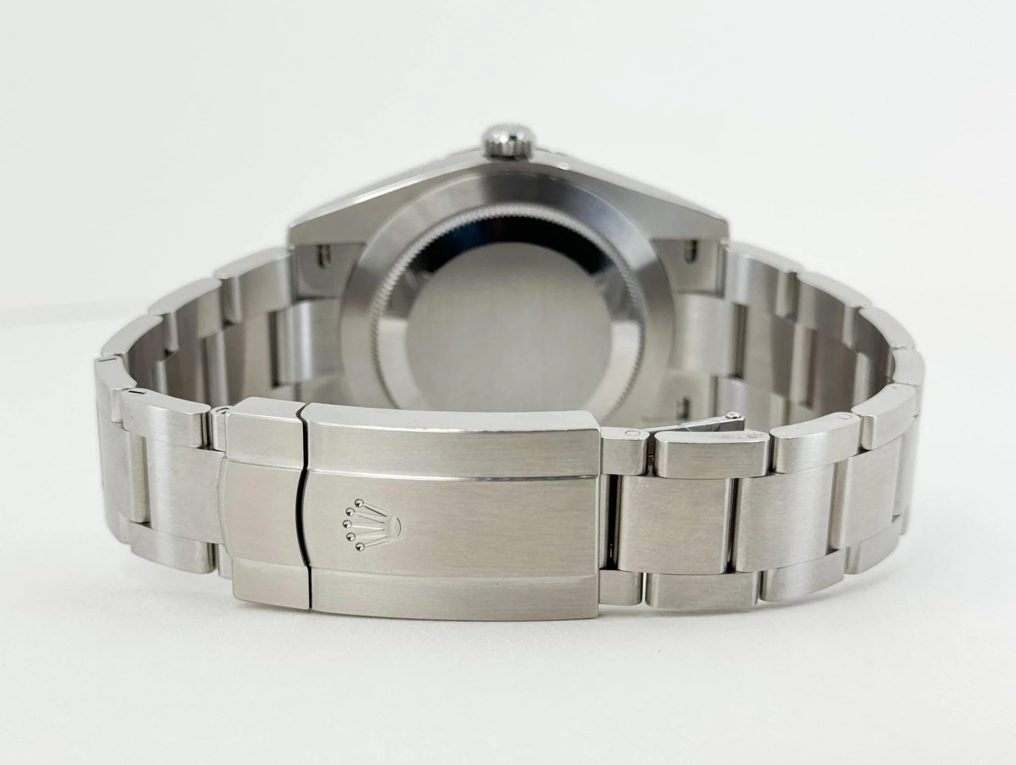 Rolex Oyster Perpetual 41 Watch - Domed Bezel - Turquoise Blue Celebration Motif Index Dial - Oyster Bracelet - 124300 - Image 10