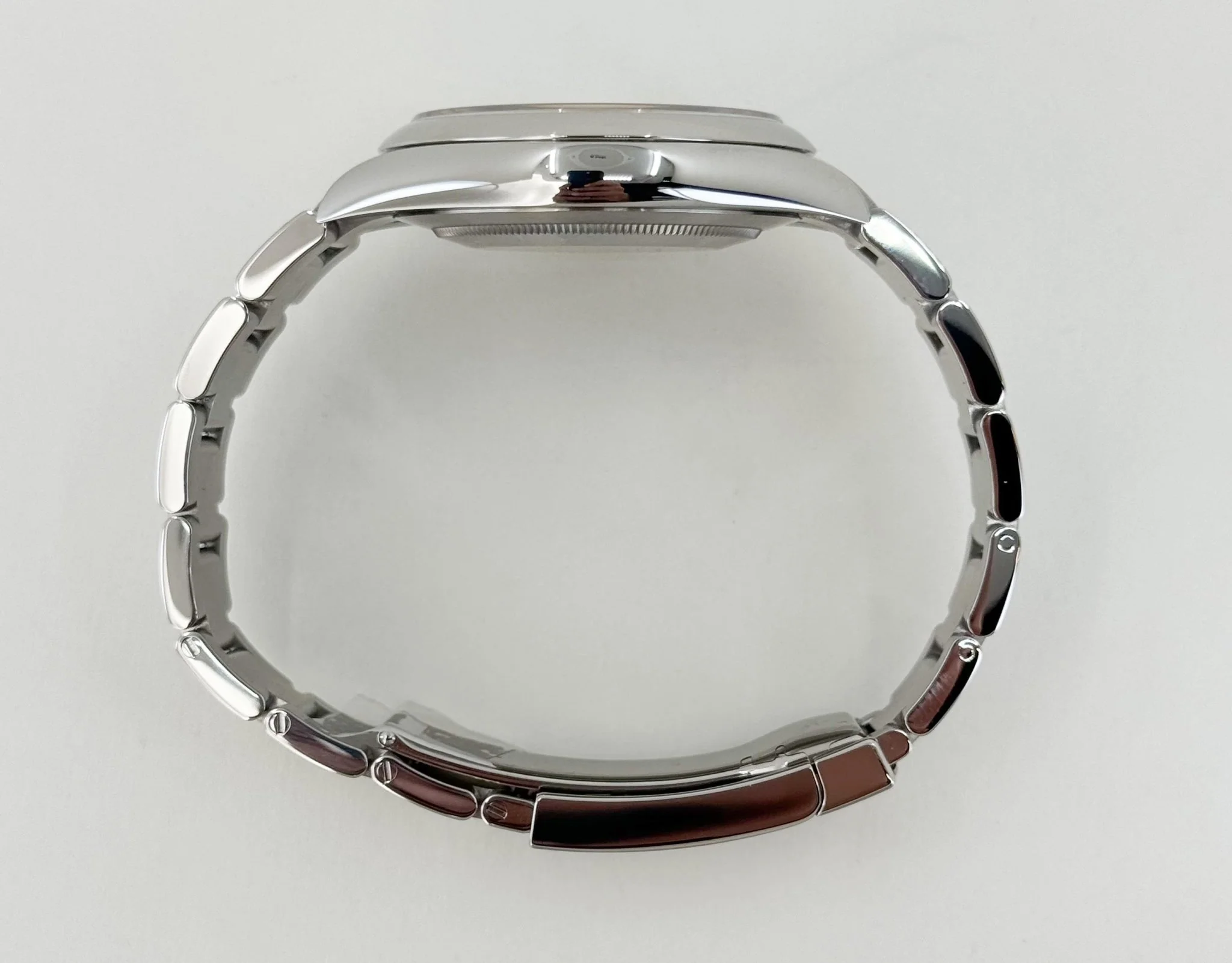 Rolex Oyster Perpetual 41 Watch - Domed Bezel - Turquoise Blue Celebration Motif Index Dial - Oyster Bracelet - 124300 - Image 9