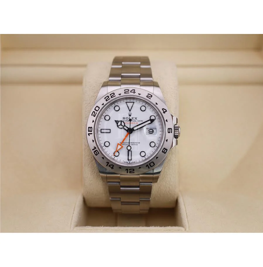 Rolex Oyster Perpetual Explorer II Watch - Oystersteel - White Dial - Oyster Bracelet - 2021 Release - 226570 w - Image 3