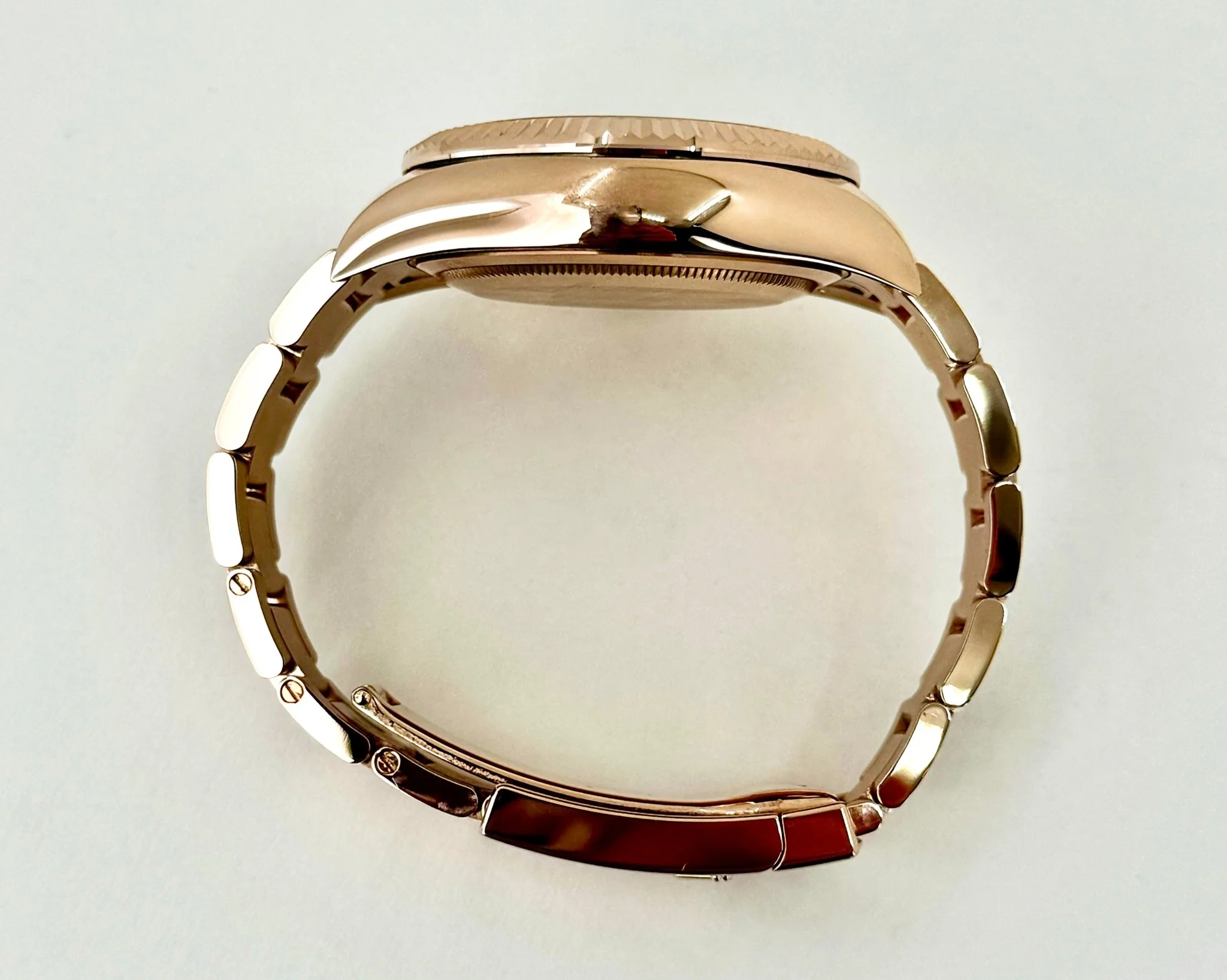 Rolex Sky-Dweller Rose Gold White Index Dial Fluted Bezel Oyster Bracelet 326935 - Image 9