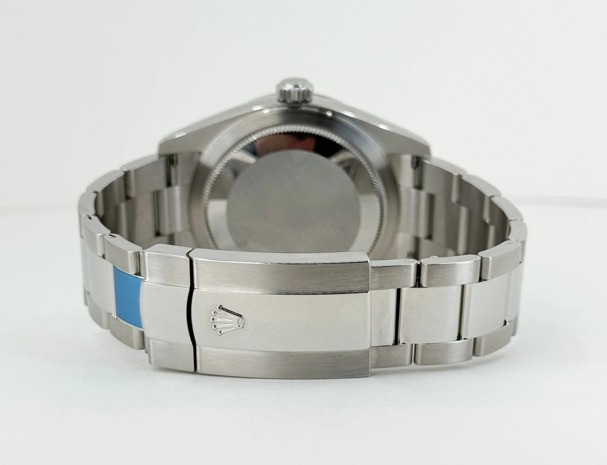 Rolex Sky-Dweller Stainless Steel Blue Index Dial Fluted White Gold Bezel Oyster Bracelet 326934 - Image 10