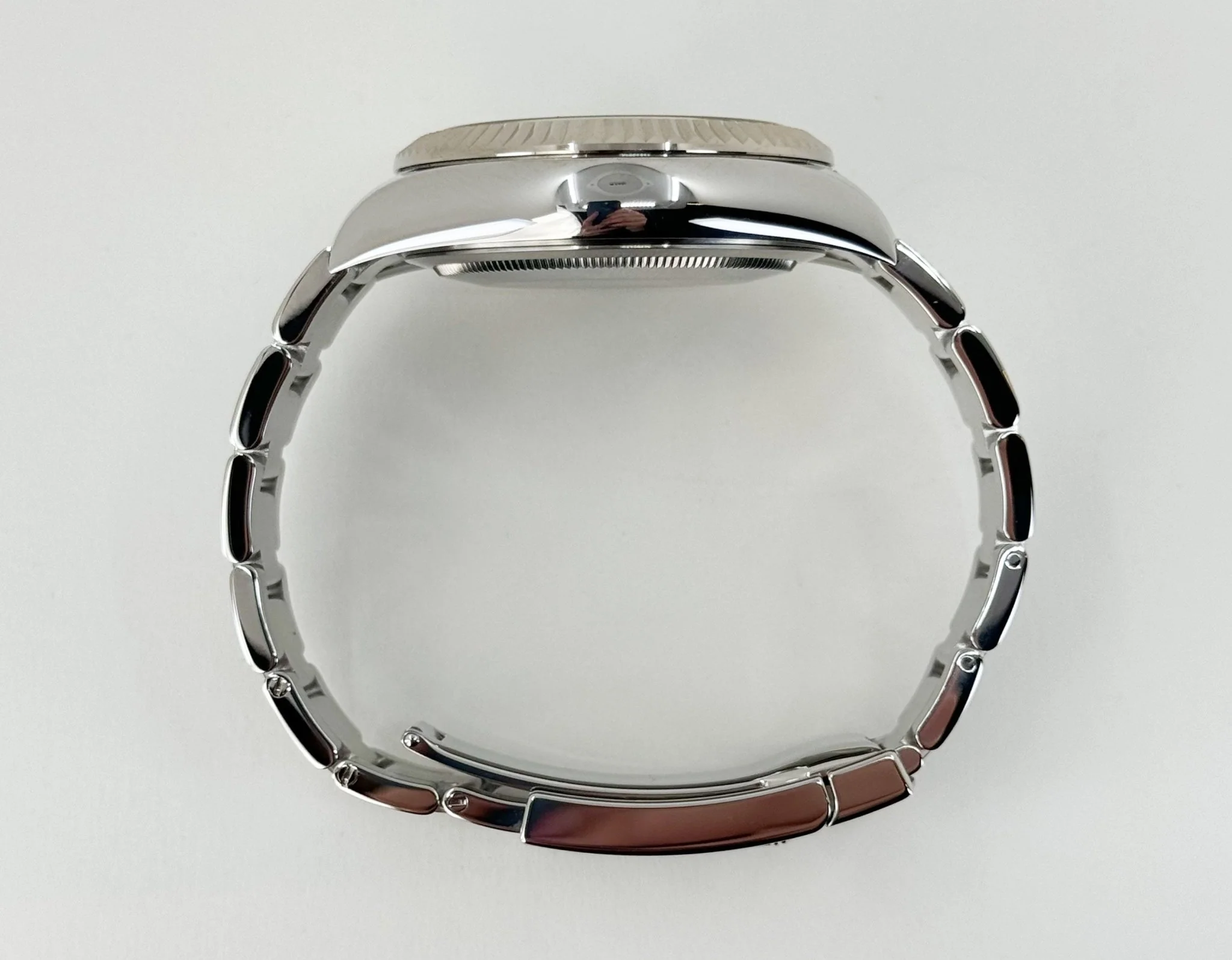 Rolex Sky-Dweller Stainless Steel Blue Index Dial Fluted White Gold Bezel Oyster Bracelet 326934 - Image 9