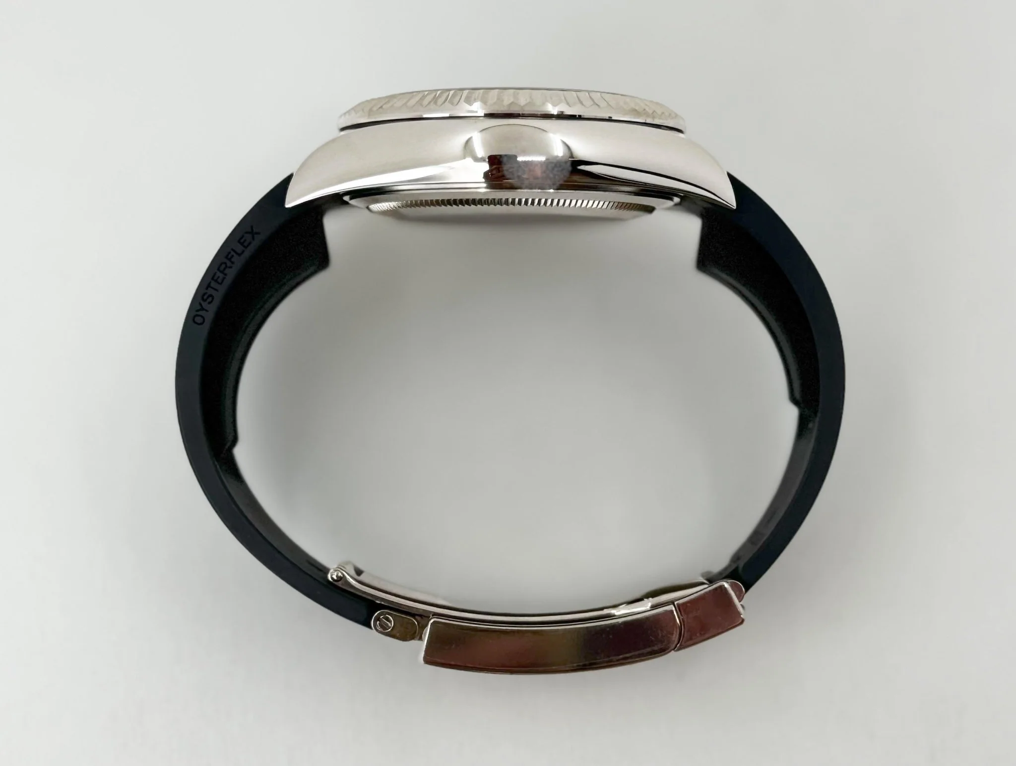 Rolex Sky-Dweller White Gold Bright Black Index Dial Oysterflex Rubber Strap 336239 - Image 9