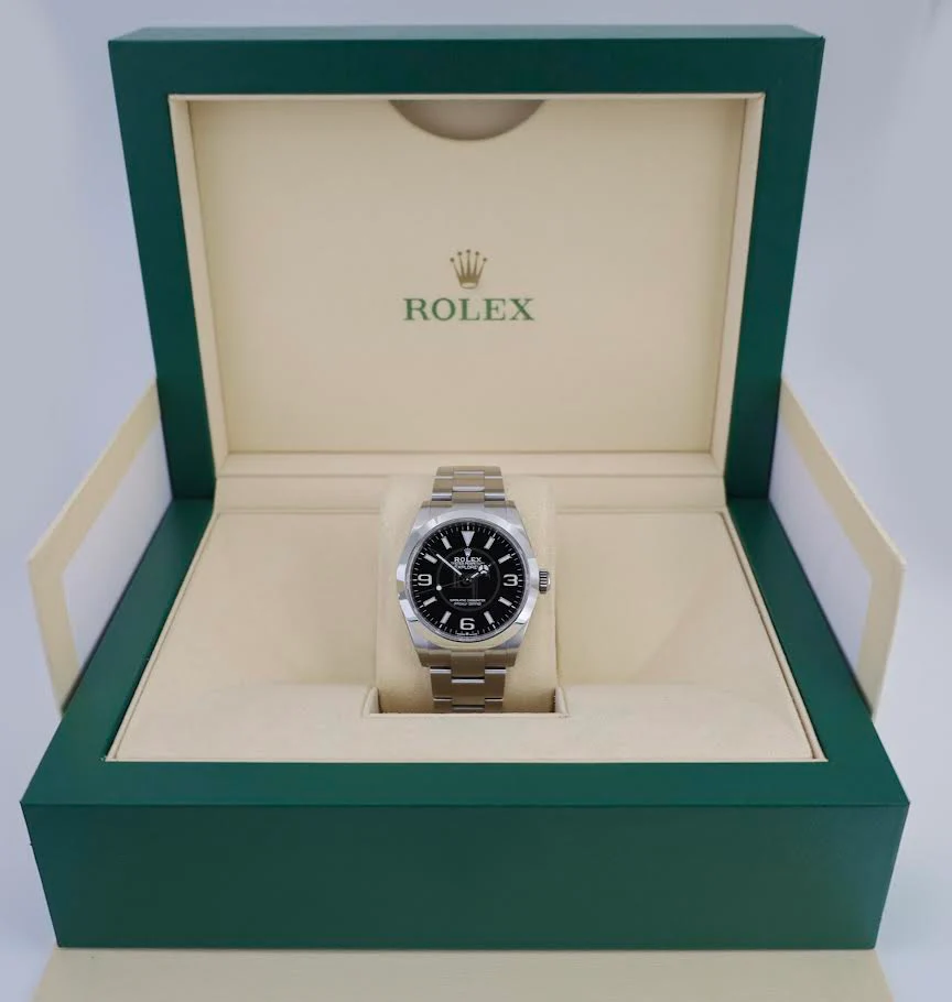 Rolex Stainless Steel Oyster Perpetual Explorer - Black Dial - Oyster Bracelet - 124270 - Image 4