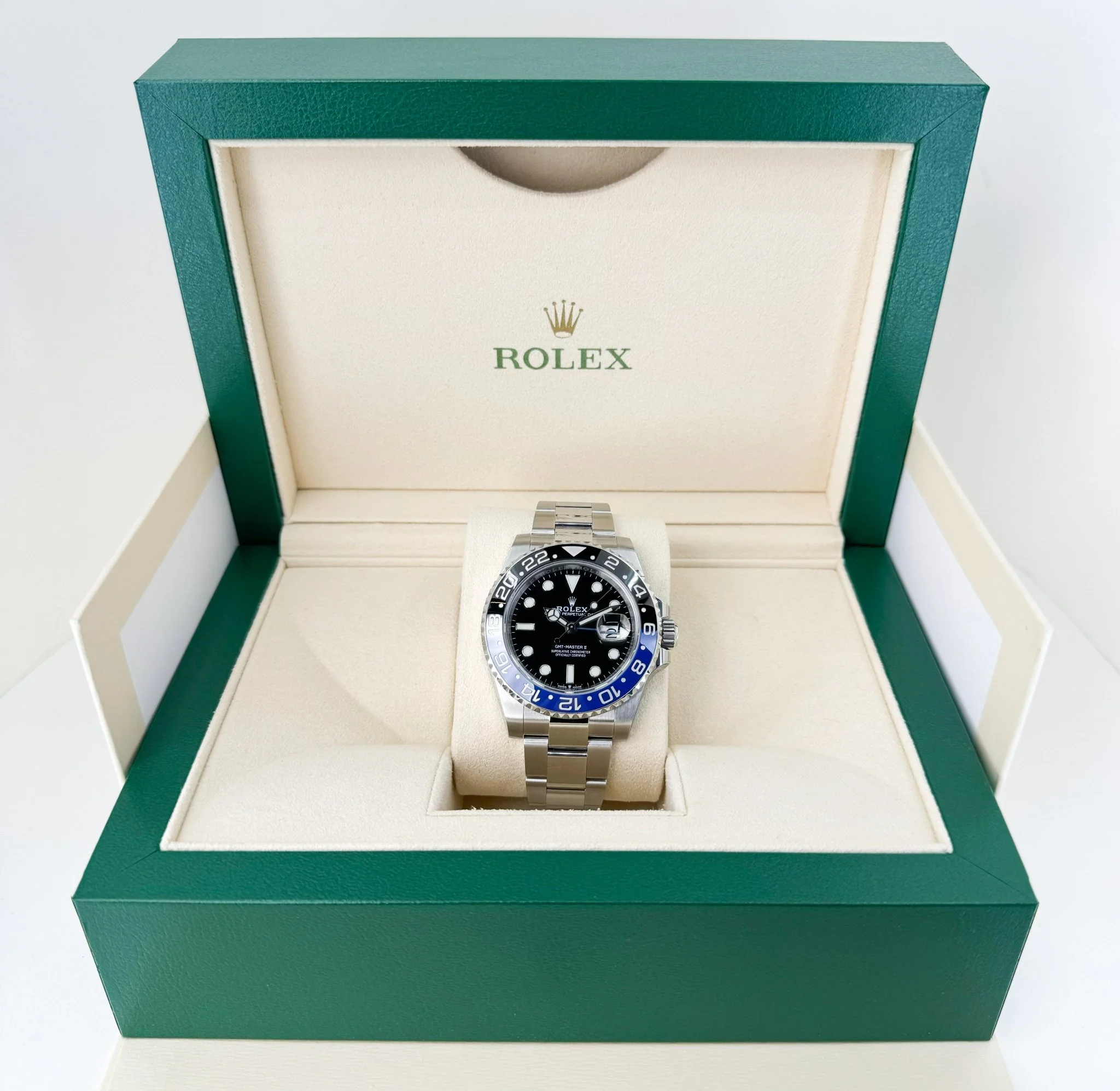 Rolex Steel GMT-Master II 40 Watch - Batman - Black Dial - Oyster Bracelet - 126710BLNR - Image 4