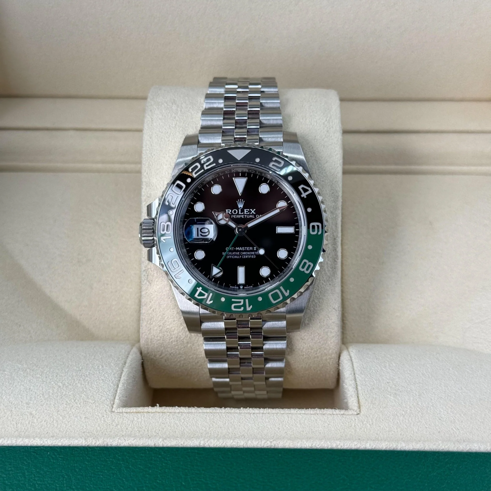 Rolex Steel GMT-Master II 40 Watch - "Sprite" - Black Dial - Jubilee Bracelet - 126720VTNR - Image 3