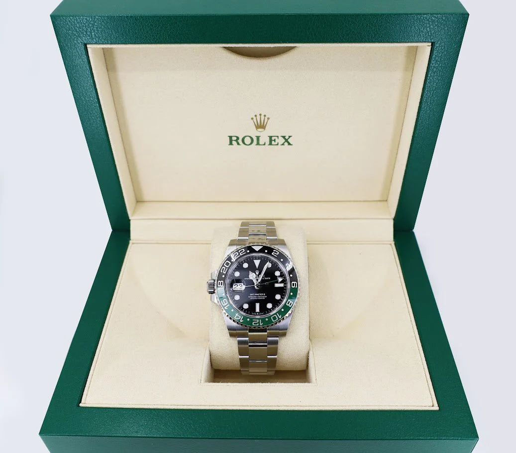 Rolex Steel GMT-Master II 40 Watch - "Sprite" - Black Dial - Oyster Bracelet - 126720VTNR - Image 3