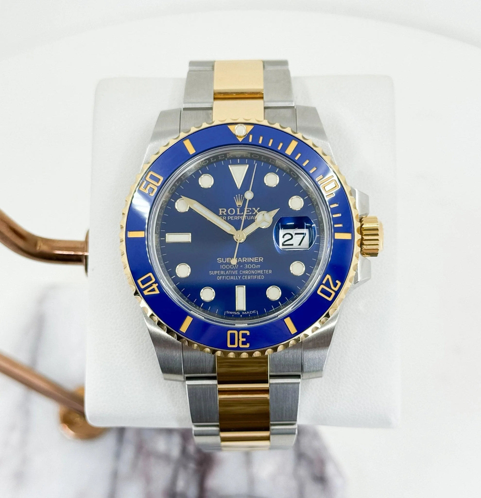 Rolex Submariner Date Yellow Gold/Steel Blue Dial & Ceramic Bezel Oyster Bracelet 116613LB - Image 2