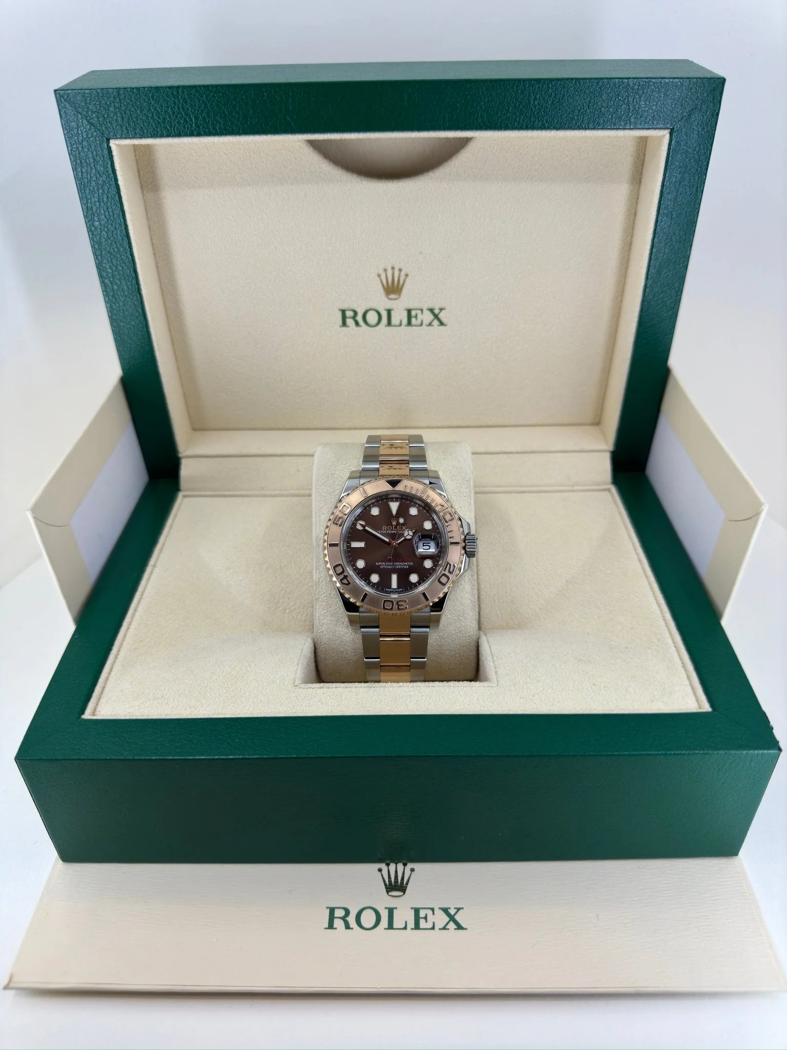 Rolex Yacht-Master 40 Everose Rose Gold/Steel Chocolate Brown Dial Gold Bezel Oyster Bracelet 116621 - Image 4