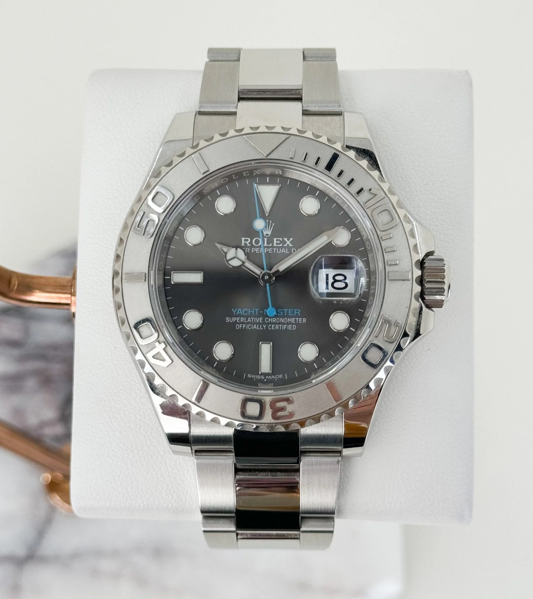 Rolex Yacht-Master 40 Stainless Steel Dark Rhodium Dial Platinum Bezel Oyster Bracelet 116622 - Image 2