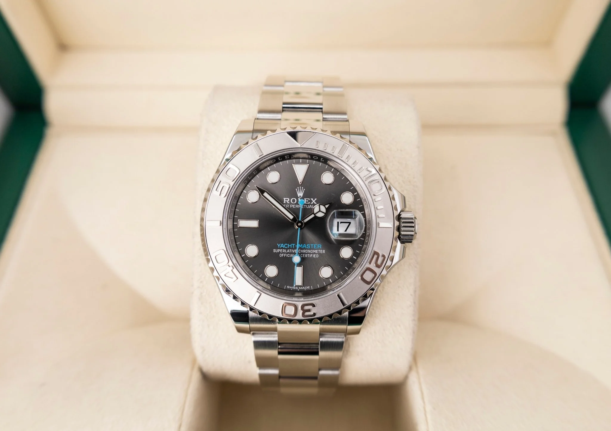 Rolex Yacht-Master 40 Stainless Steel Dark Rhodium Dial Platinum Bezel Oyster Bracelet 116622 - Image 3
