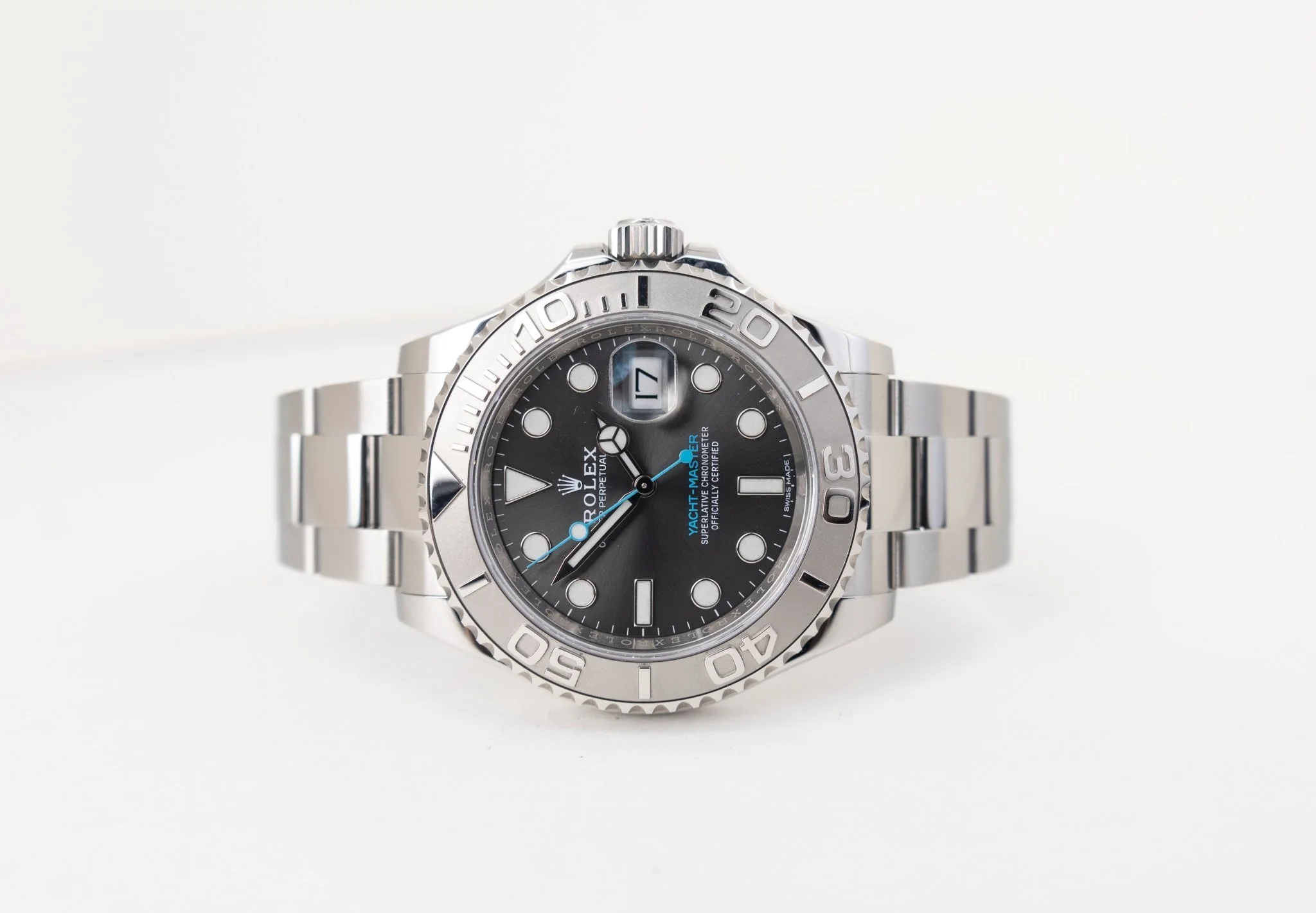 Rolex Yacht-Master 40 Stainless Steel Dark Rhodium Dial Platinum Bezel Oyster Bracelet 116622 - Image 4
