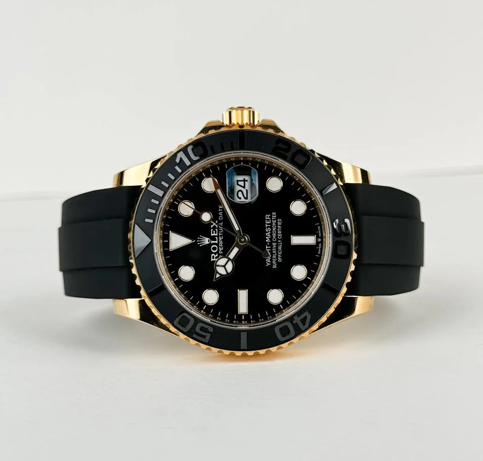 Rolex Yacht-Master 42 Yellow Gold Watch - Black Dial - Oysterflex Strap - 226658 - Image 5