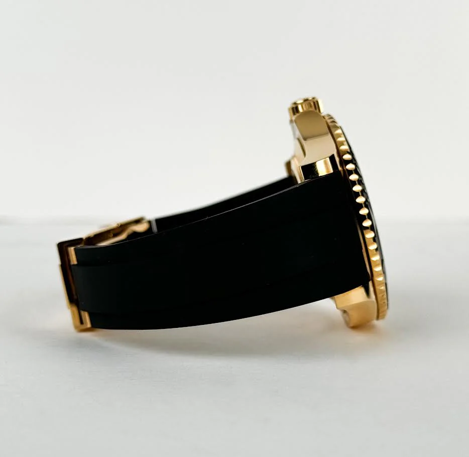 Rolex Yacht-Master 42 Yellow Gold Watch - Black Dial - Oysterflex Strap - 226658 - Image 6