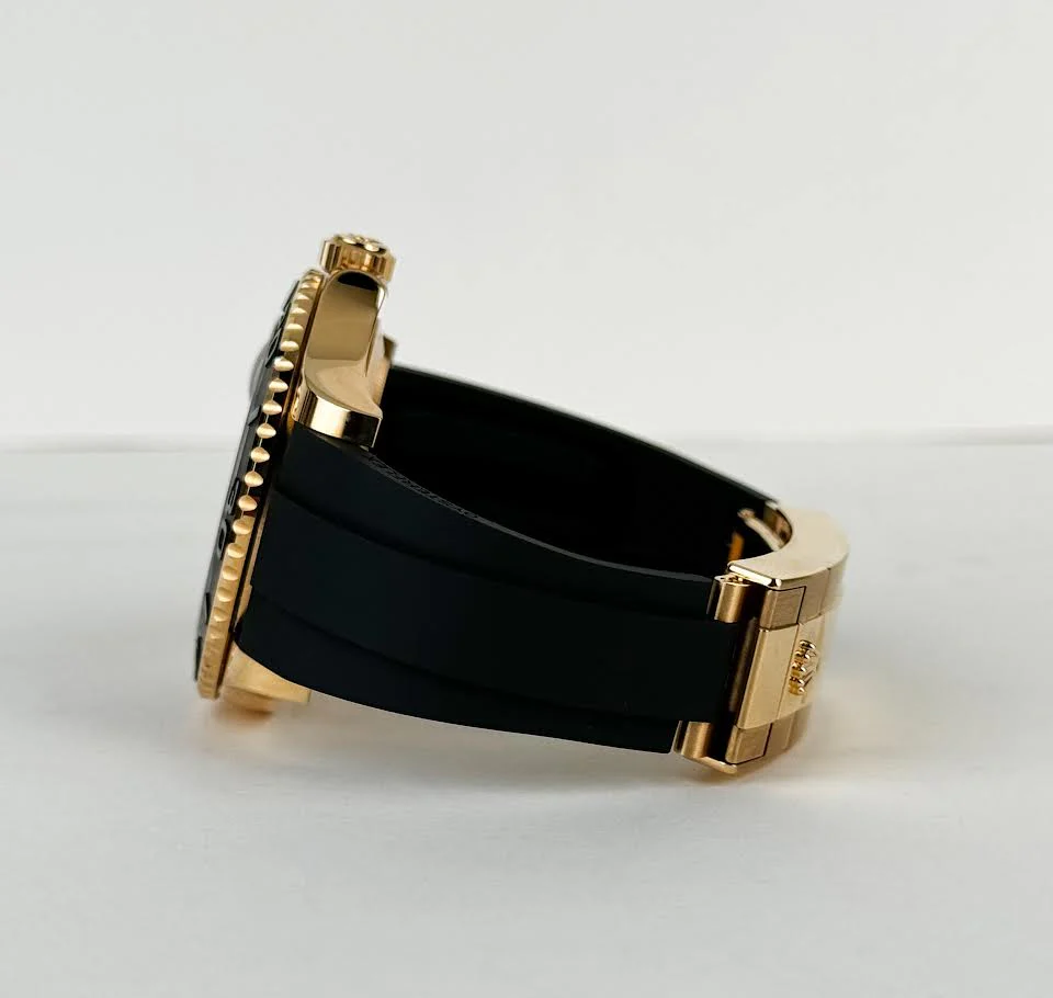 Rolex Yacht-Master 42 Yellow Gold Watch - Black Dial - Oysterflex Strap - 226658 - Image 7