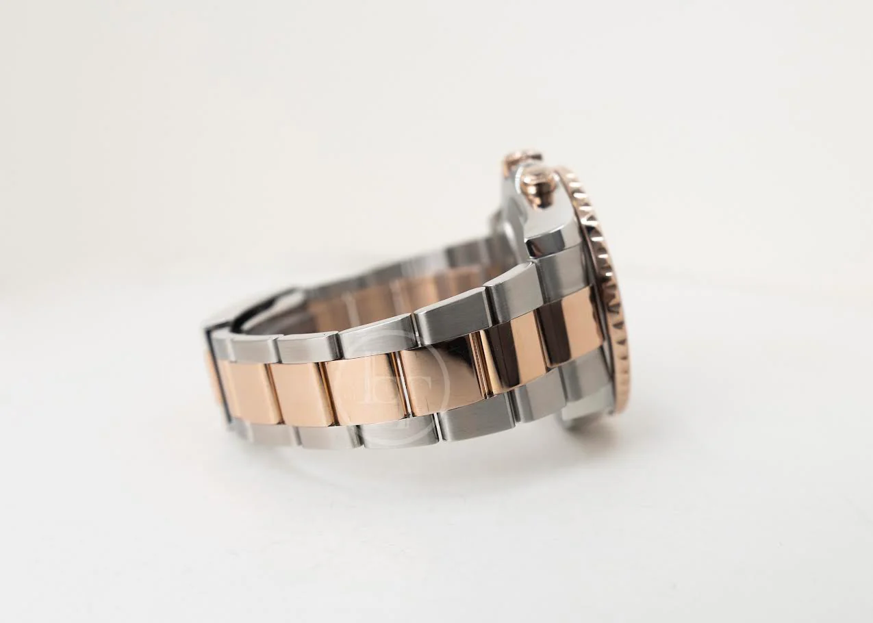 Rolex Yacht-Master II 116681 Blue Ceramic 18k Rose Gold Mercedes Hands Stainless Steel - Image 6