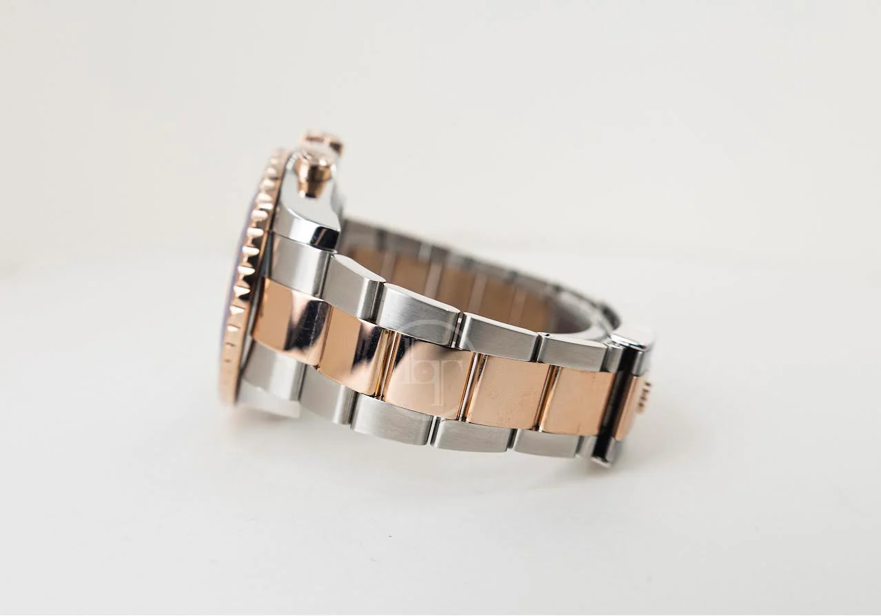 Rolex Yacht-Master II 116681 Blue Ceramic 18k Rose Gold Mercedes Hands Stainless Steel - Image 7