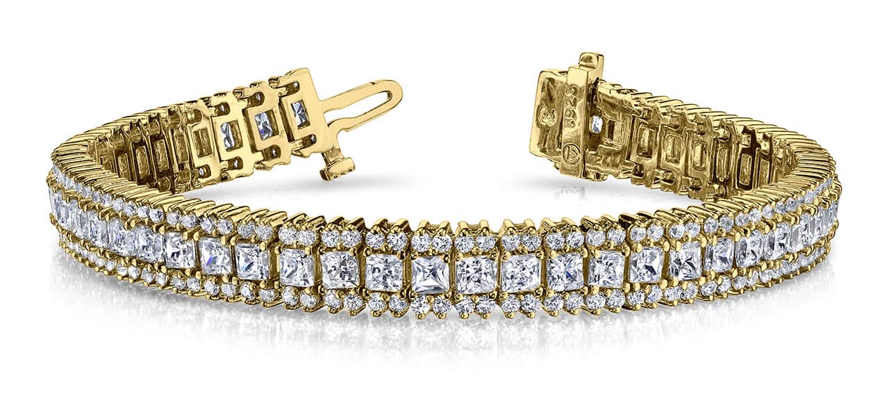 Round And Princess Diamond Bracelet with 10.58 ct.(finished) 1.6mm, 2.8mm - Image 6