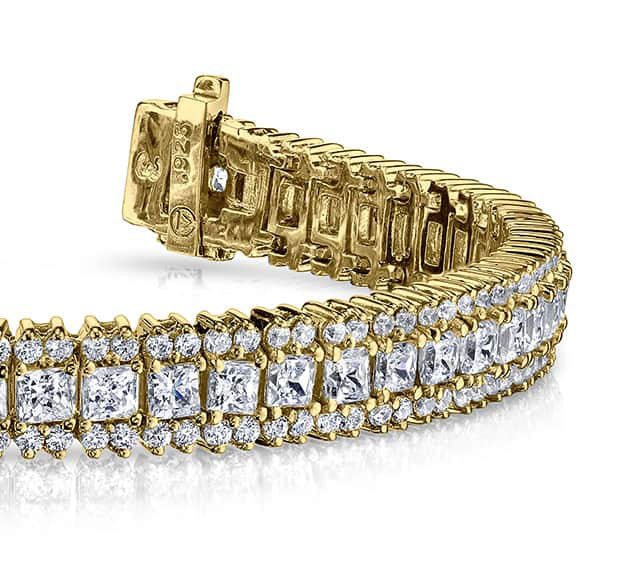 Round And Princess Lab-Grown Diamond Bracelet with 5.76 ct.(finished) 1.2mm, 2.2mm - Image 2