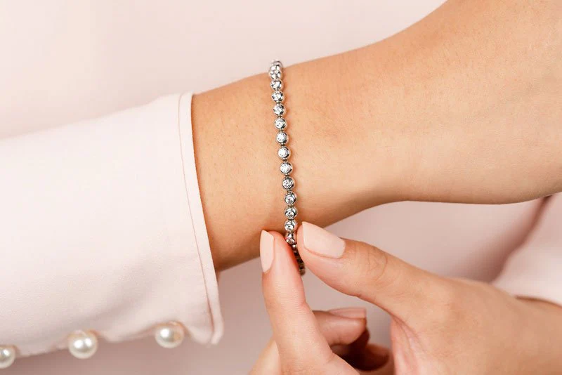Round Bezel Set Lab-Grown Diamond Tennis Bracelet with 3.04 ct.(finished) 2.75mm - Image 3