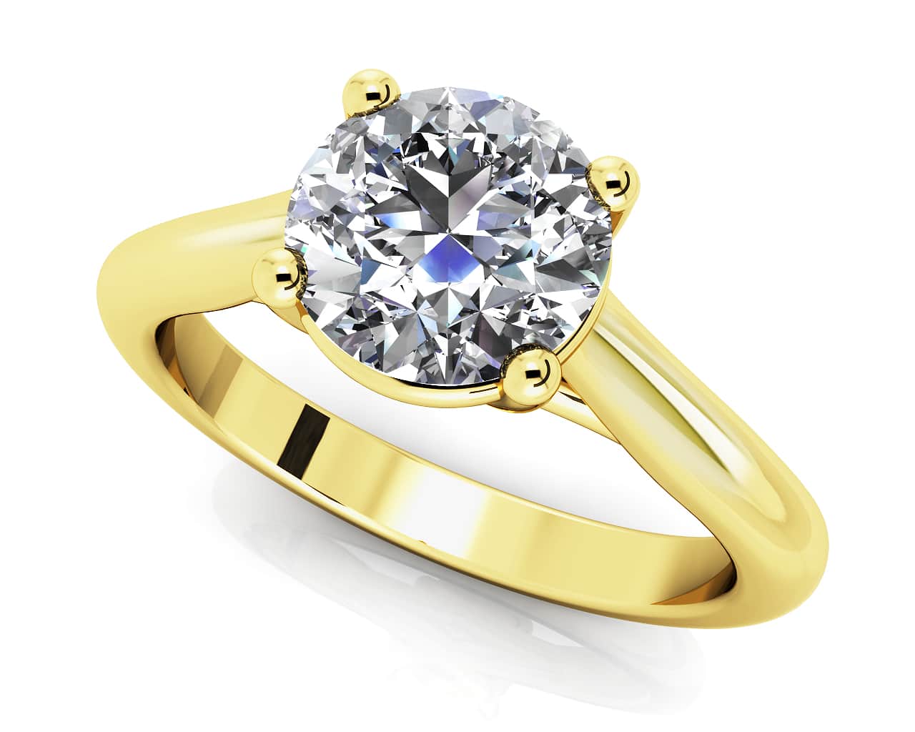 Round Brilliant Cut Solitaire Diamond Ring with 0.50 ct.(finished) 5mm - Image 2