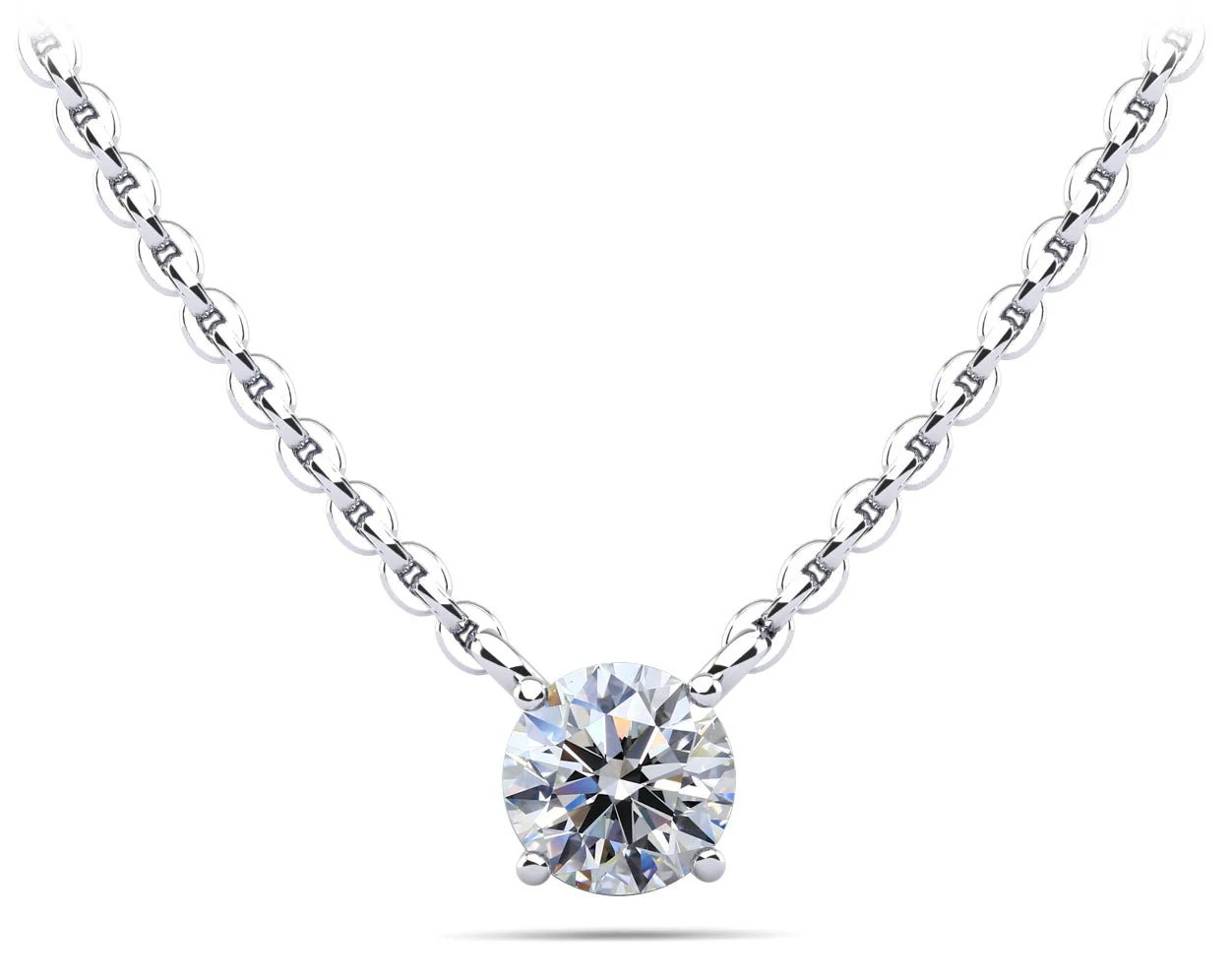 Round Brilliant Diamond Solitaire Diamond Pendant with 2.00 ct.(finished) 8.2mm